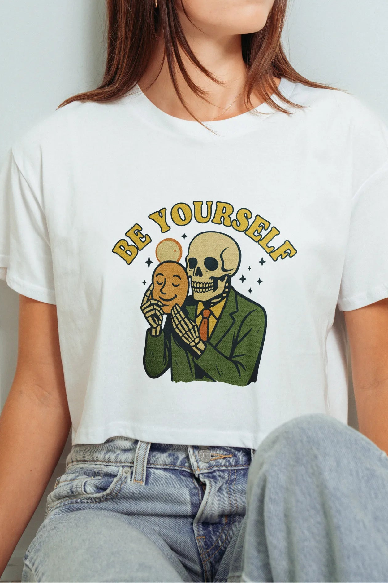 Be Yourself! Crop Tee