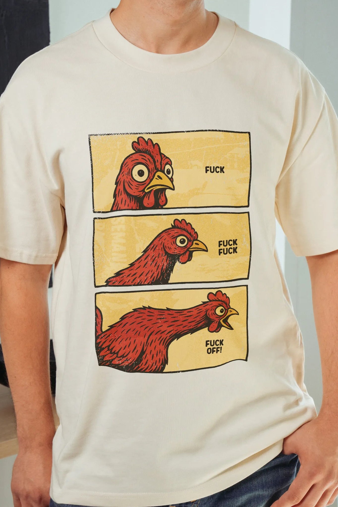 Cluck This Shit! Oversized Men's T-Shirt