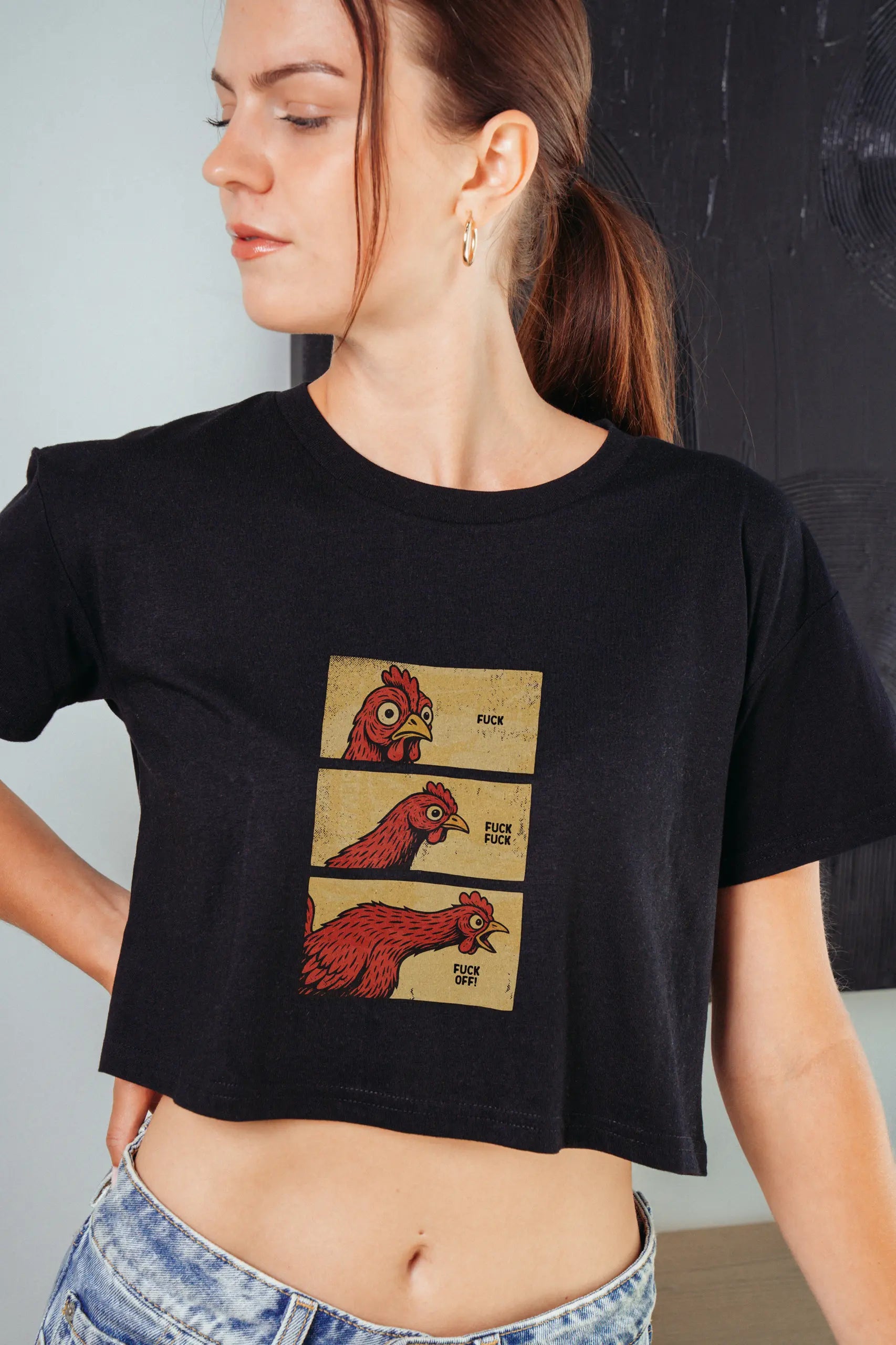 Cluck This Shit! Crop Tee