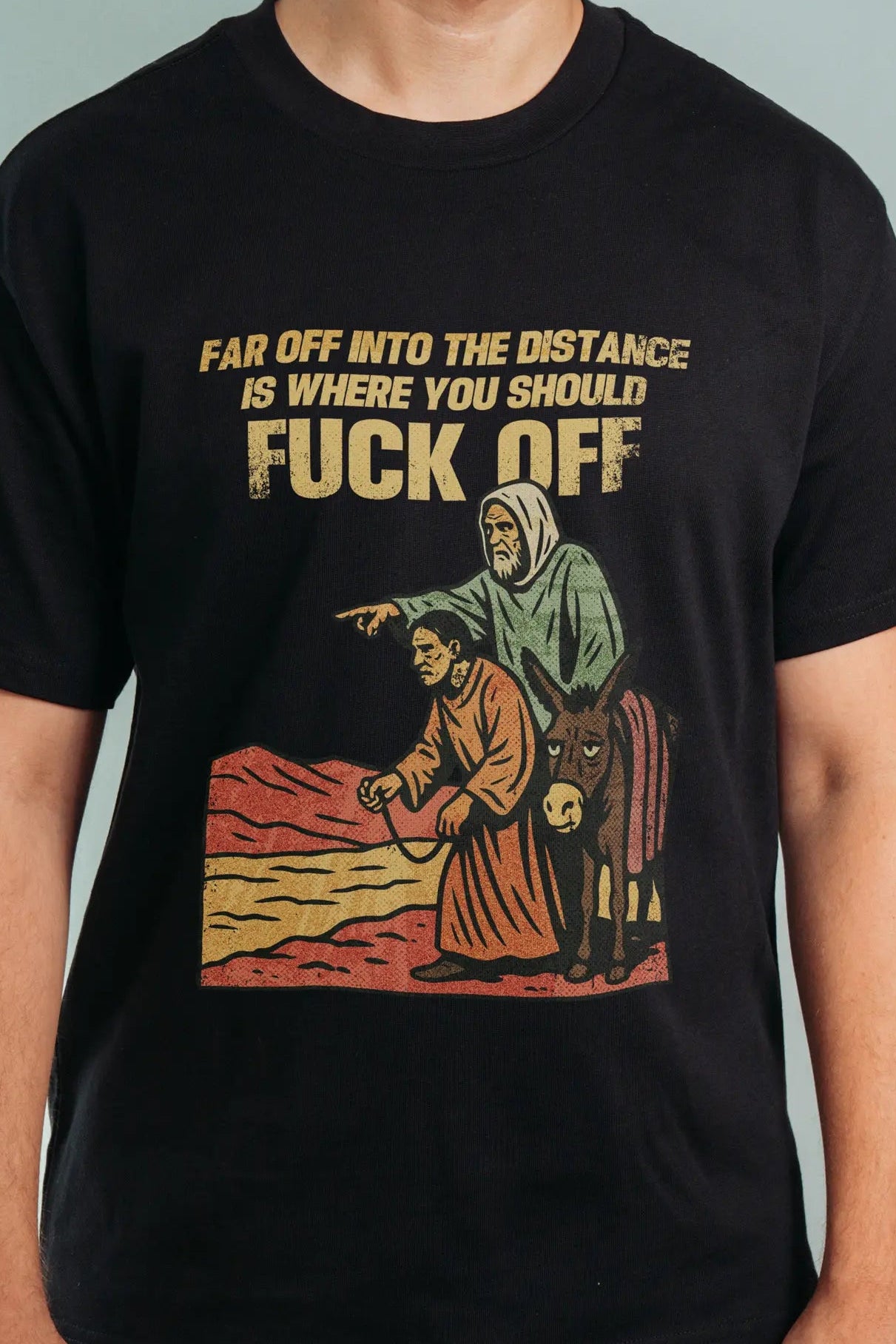 Far off into the Distance! Men’s Oversized T-Shirt