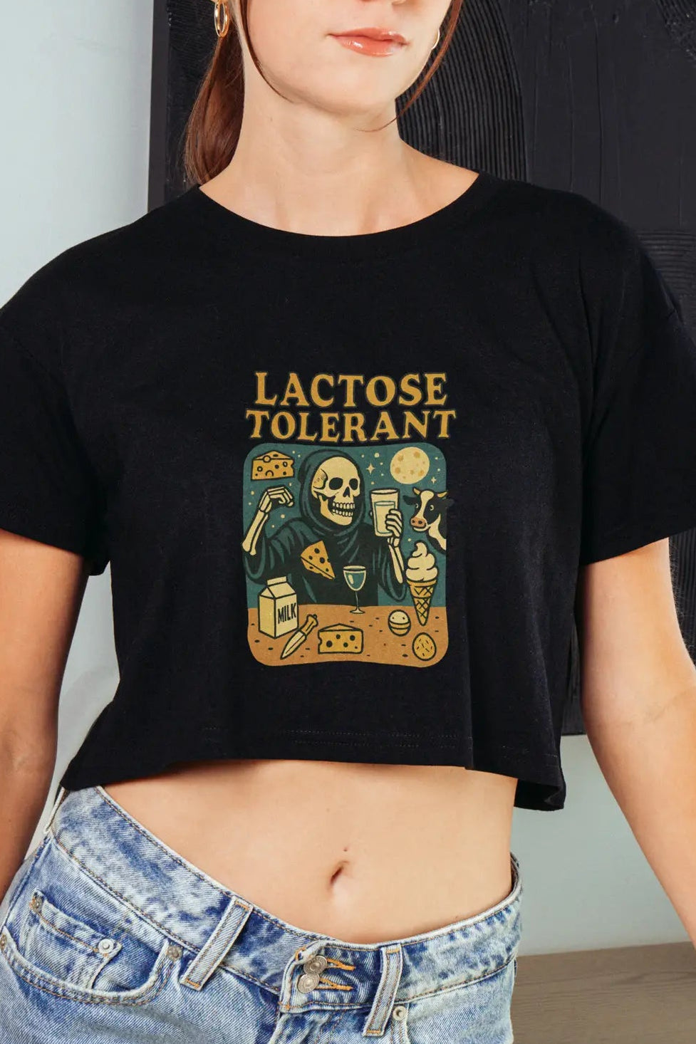 Lactose Tolerant! Crop Tee