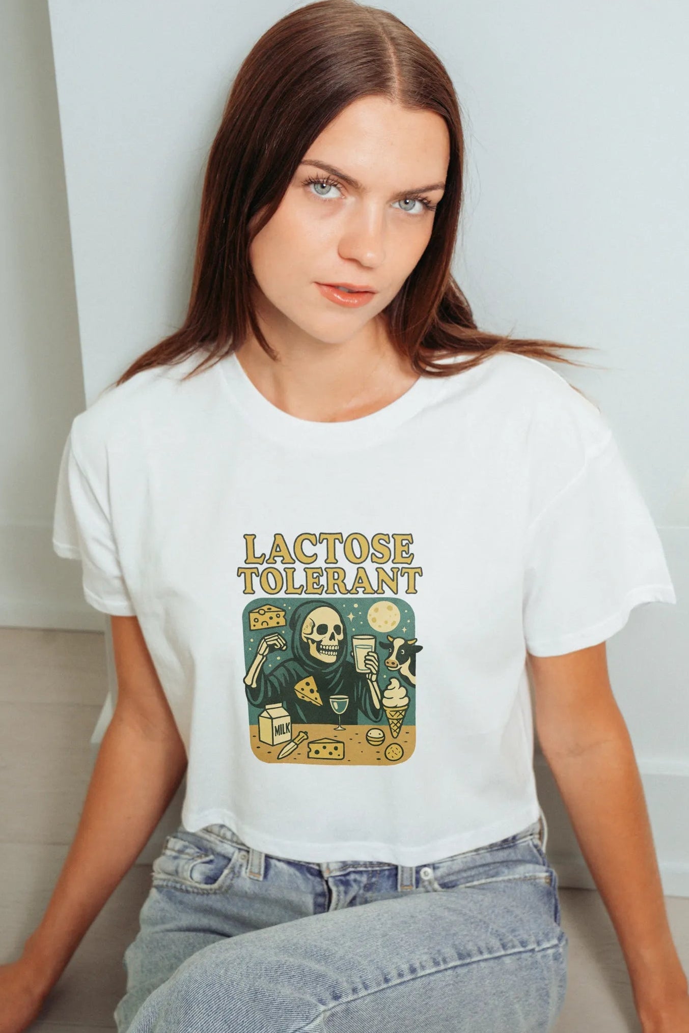 Lactose Tolerant! Crop Tee