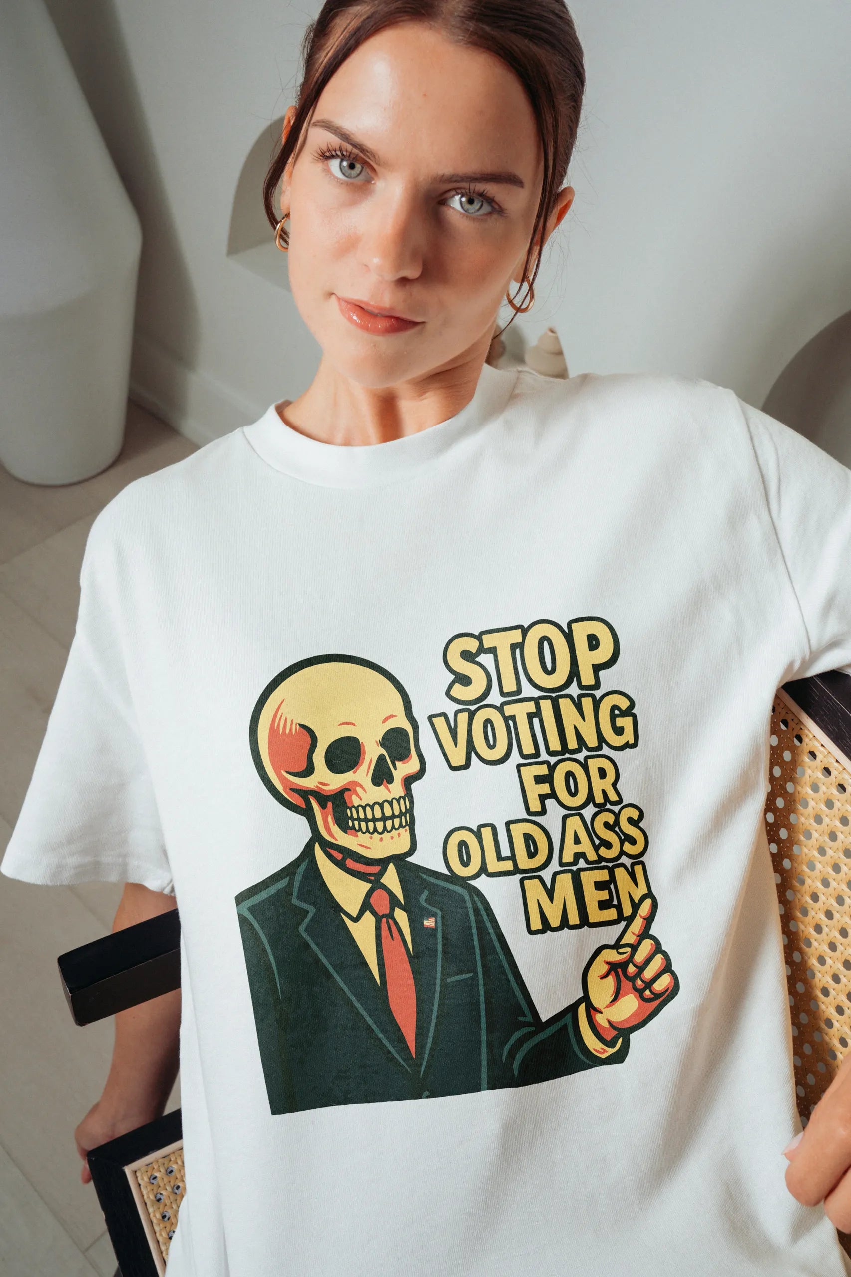 Stop Voting for Old Ass Men! Oversized T-Shirt