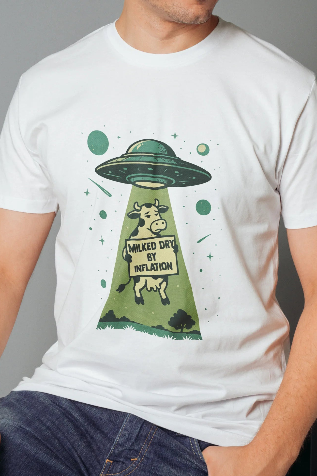 Milked Dry By Inflation! Men’s T-Shirt