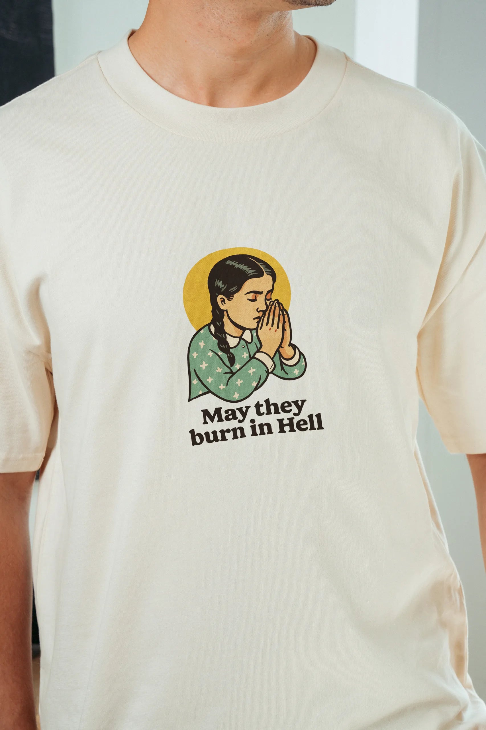 May They Burn in Hell! Men’s Oversized T-Shirt