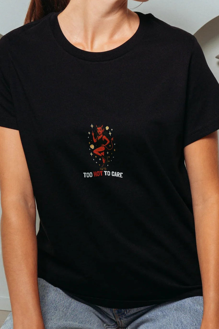 Too Hot to Care! Women’s T-Shirt