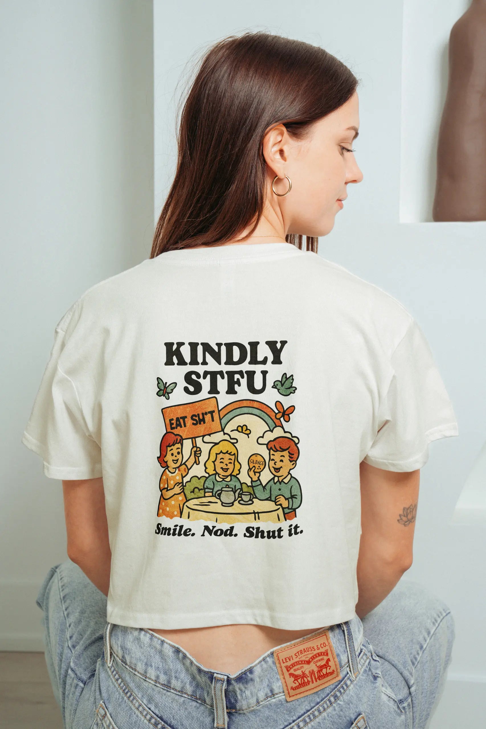 Kindly STFU! Crop Tee