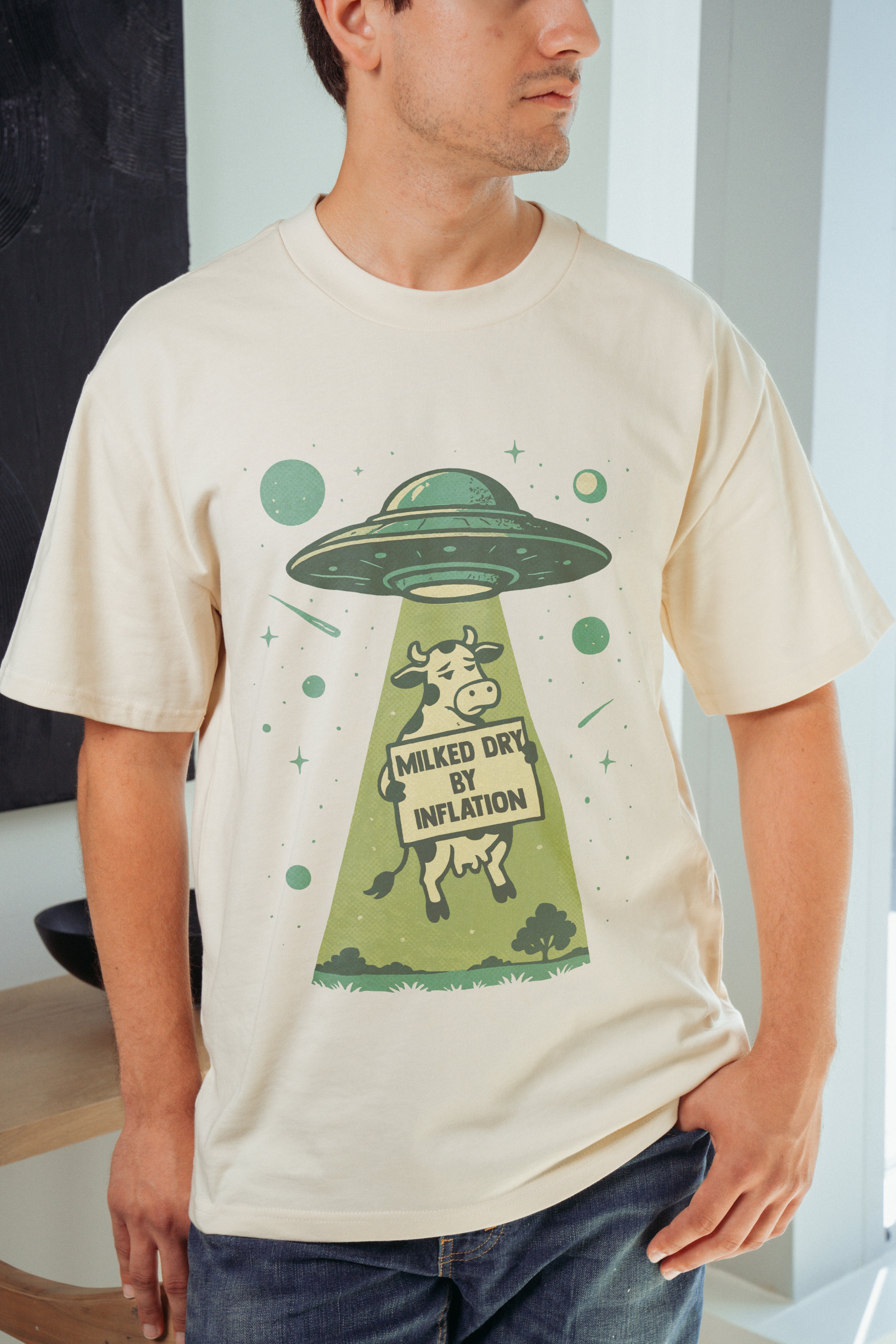 Milked Dry By Inflation! Oversized T-Shirt