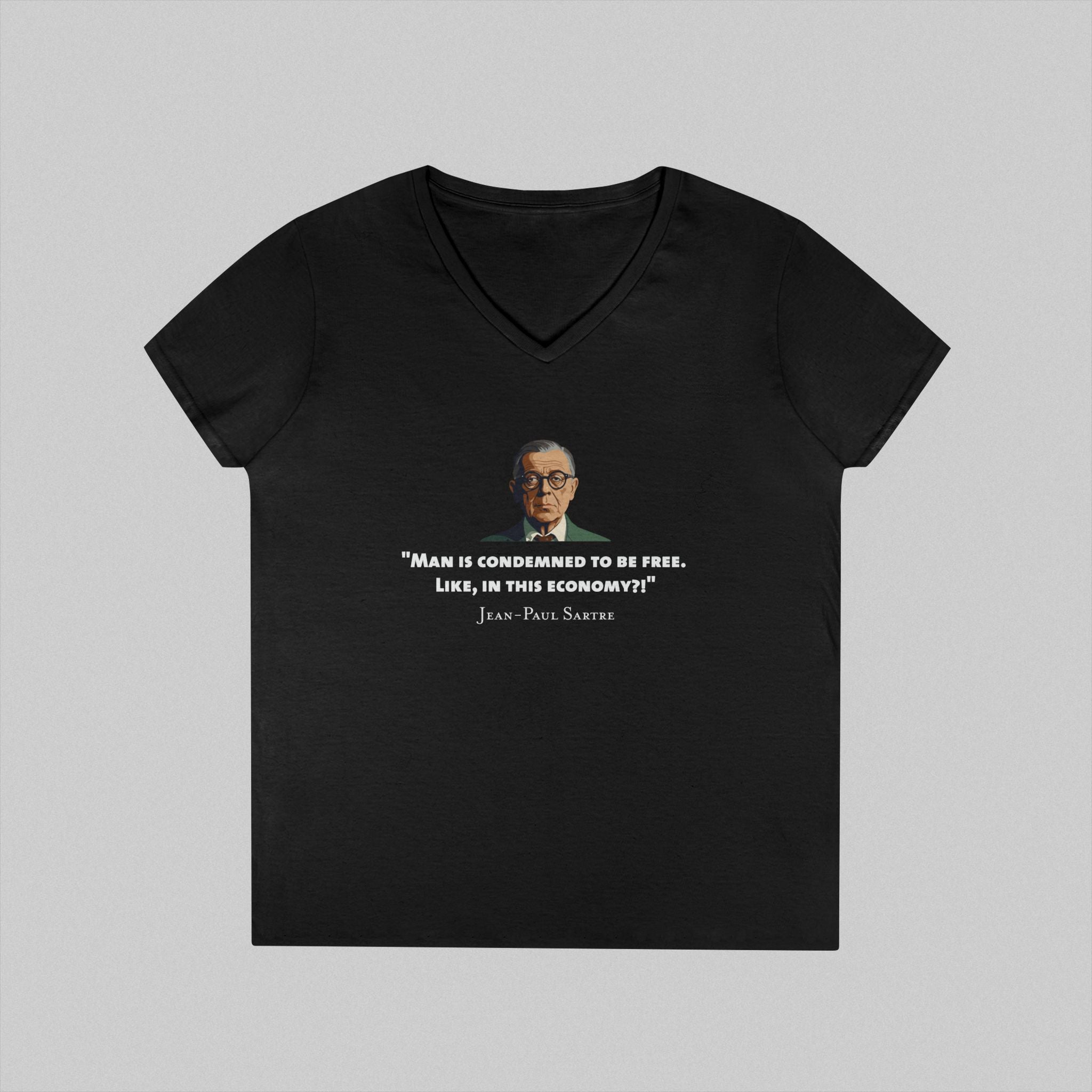 Sartre’s Reality Women's V-Neck T-Shirt