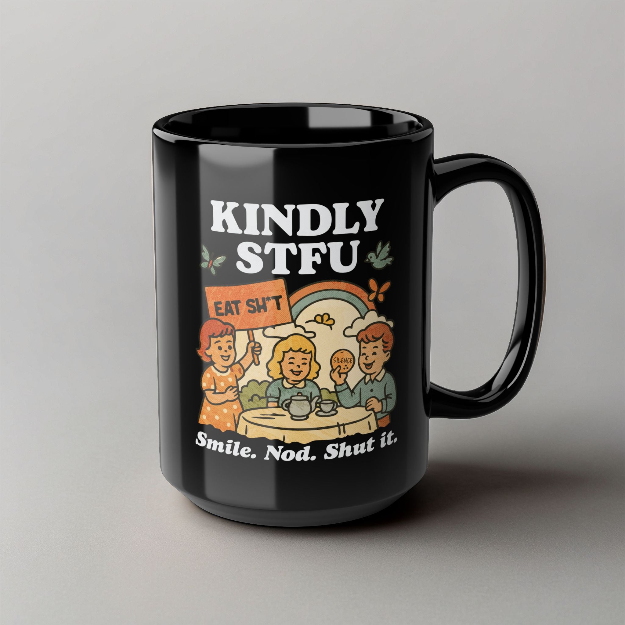 Kindy STFU! Black Mug