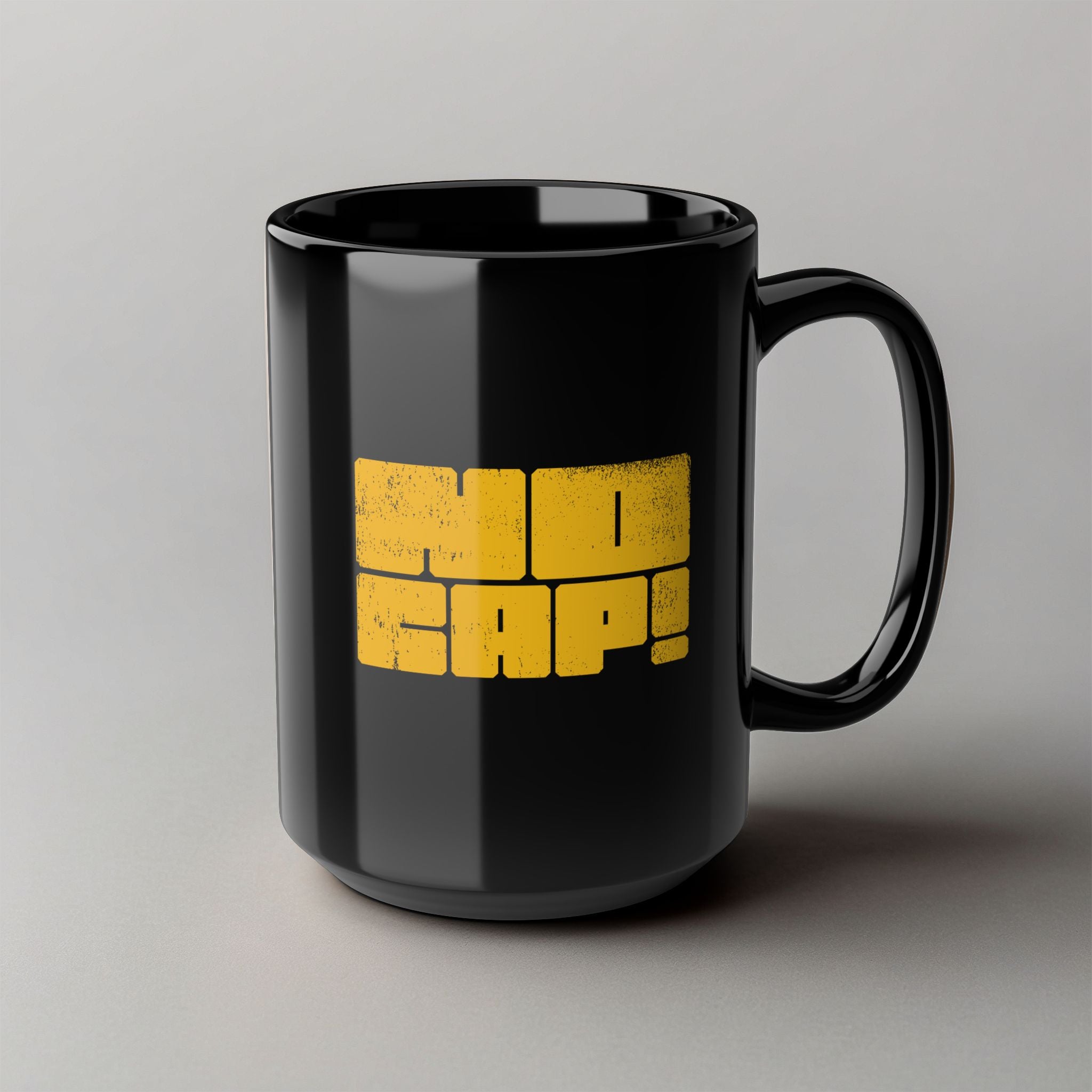 No Cap! Black Mug