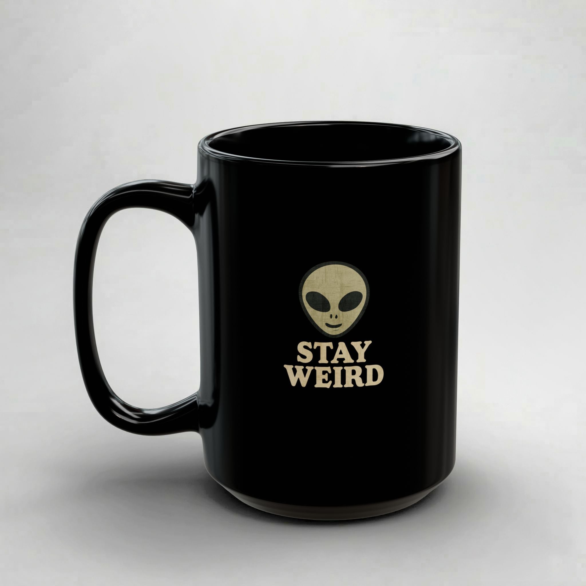 Stay Weird! Black Mug