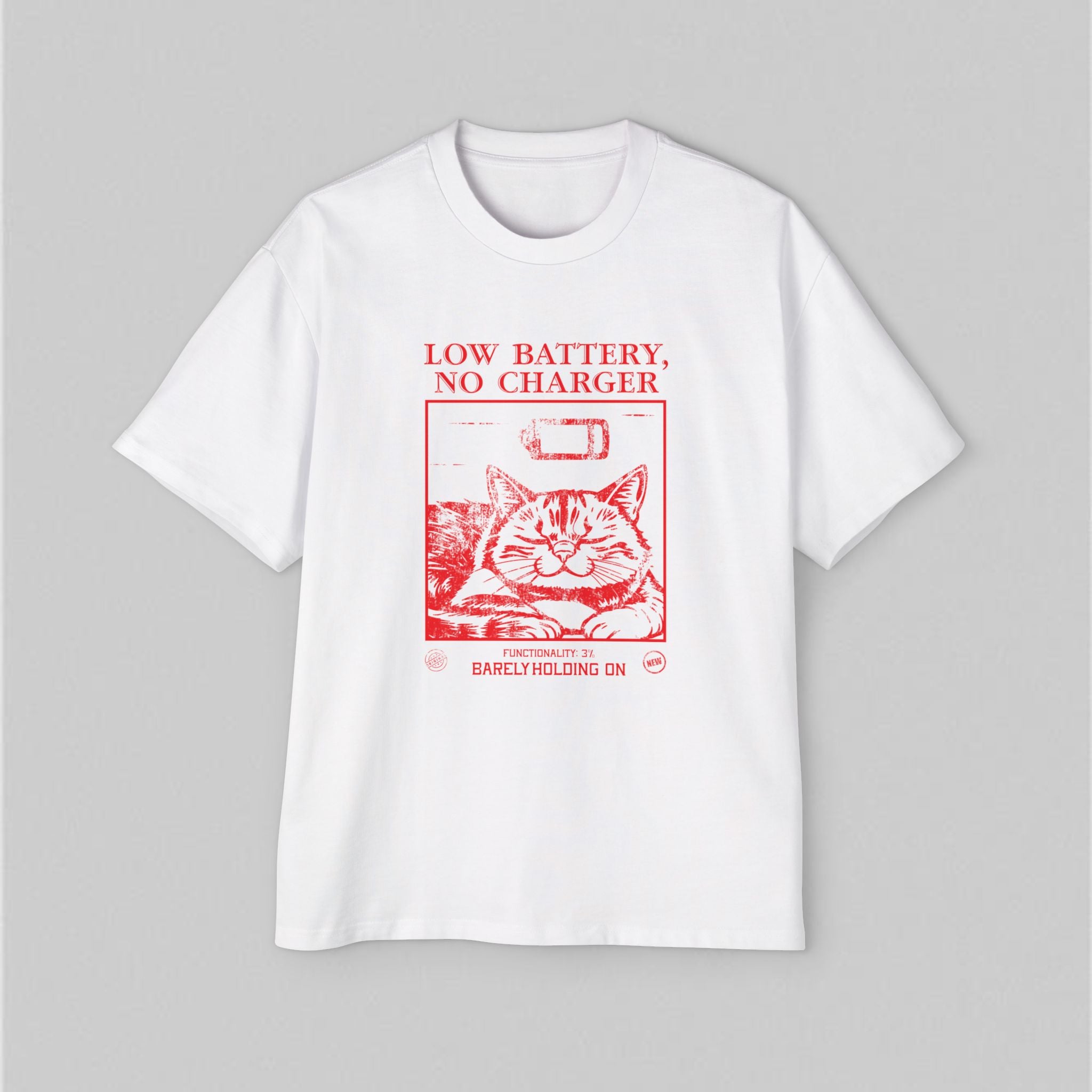 Low Battery Vintage Women's Oversized T-Shirt