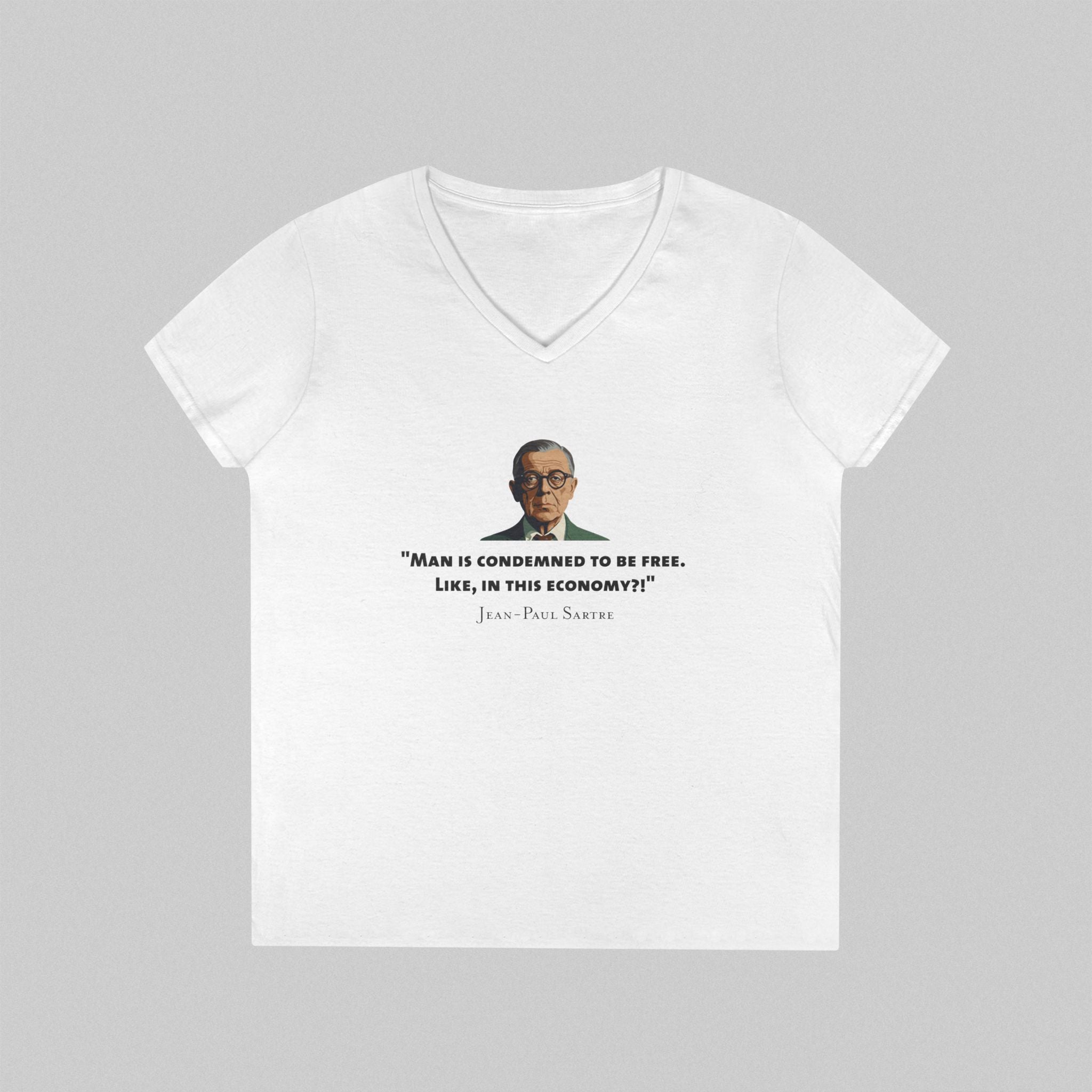 Sartre’s Reality Women's V-Neck T-Shirt