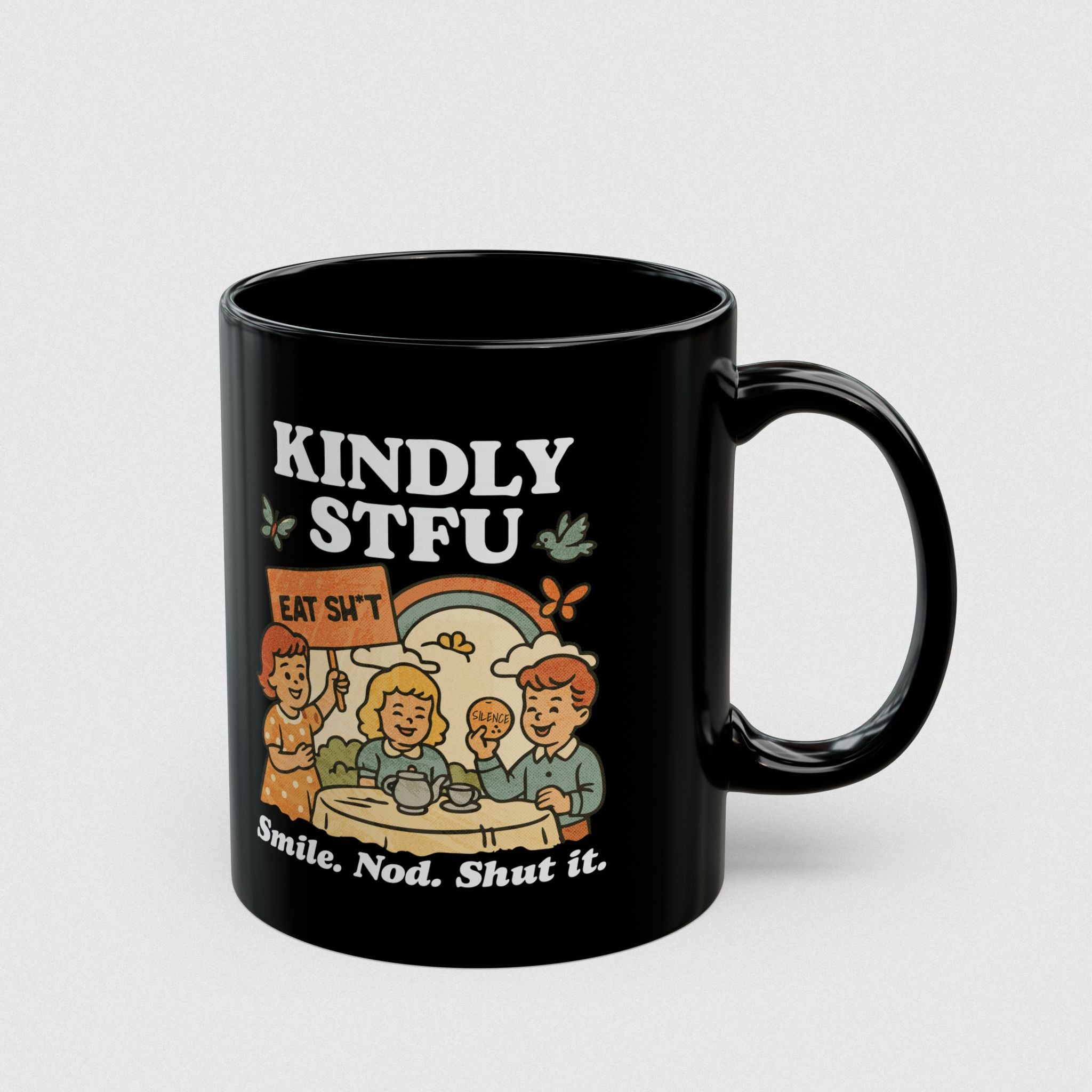 Kindy STFU! Black Mug