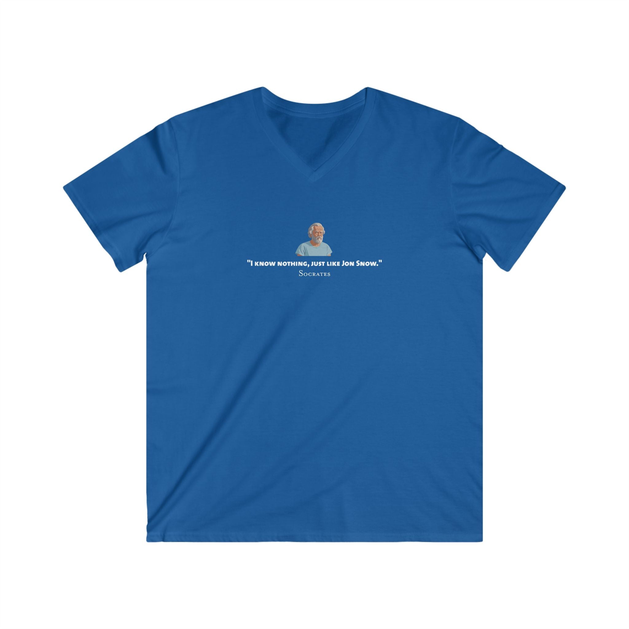 I Know Nothing - Socrates Men’s V-Neck Tee