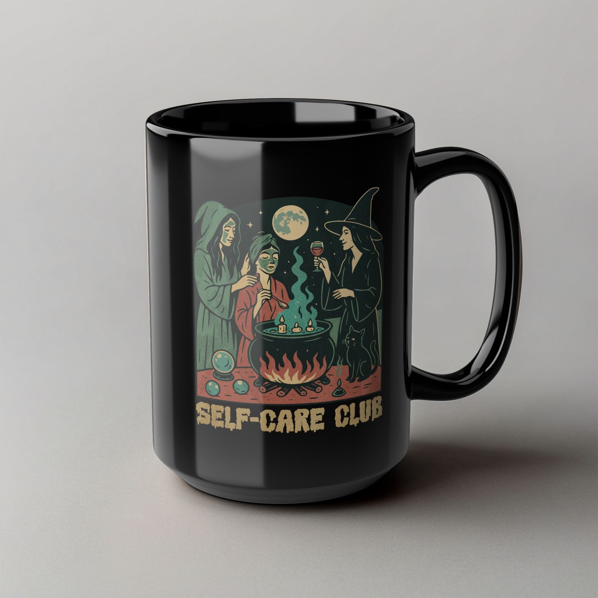 Self-Care Club! Black Mug