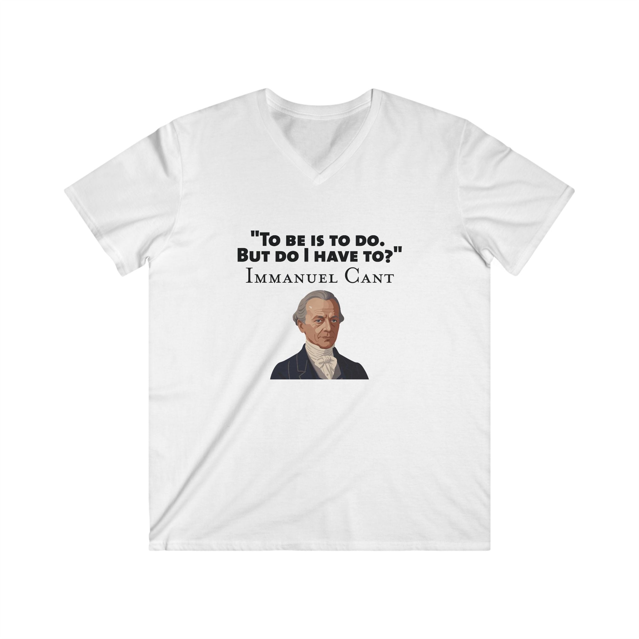 To be - Immanuel Kant Men’s Fitted V-Neck T-Shirt