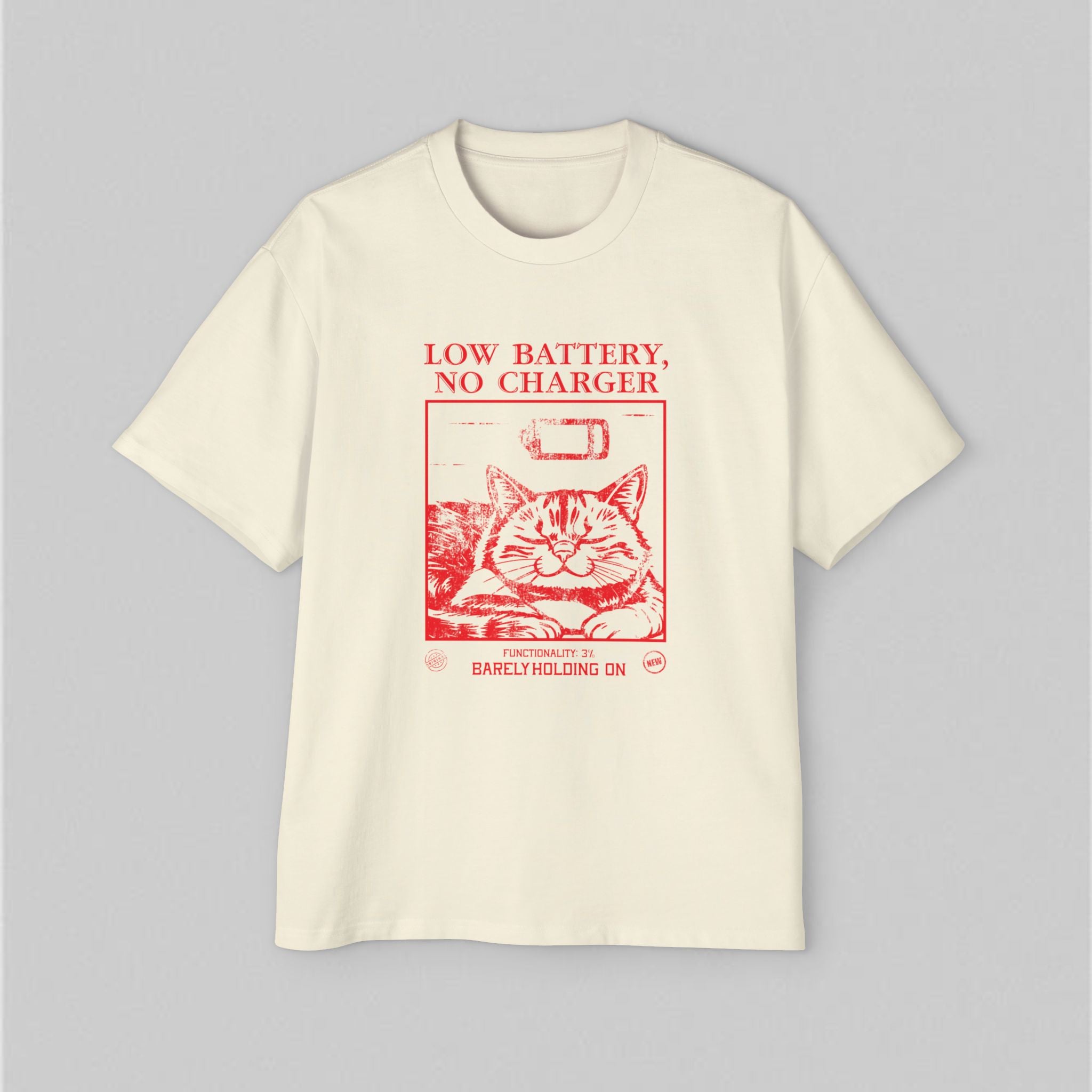 Low Battery Vintage Women's Oversized T-Shirt