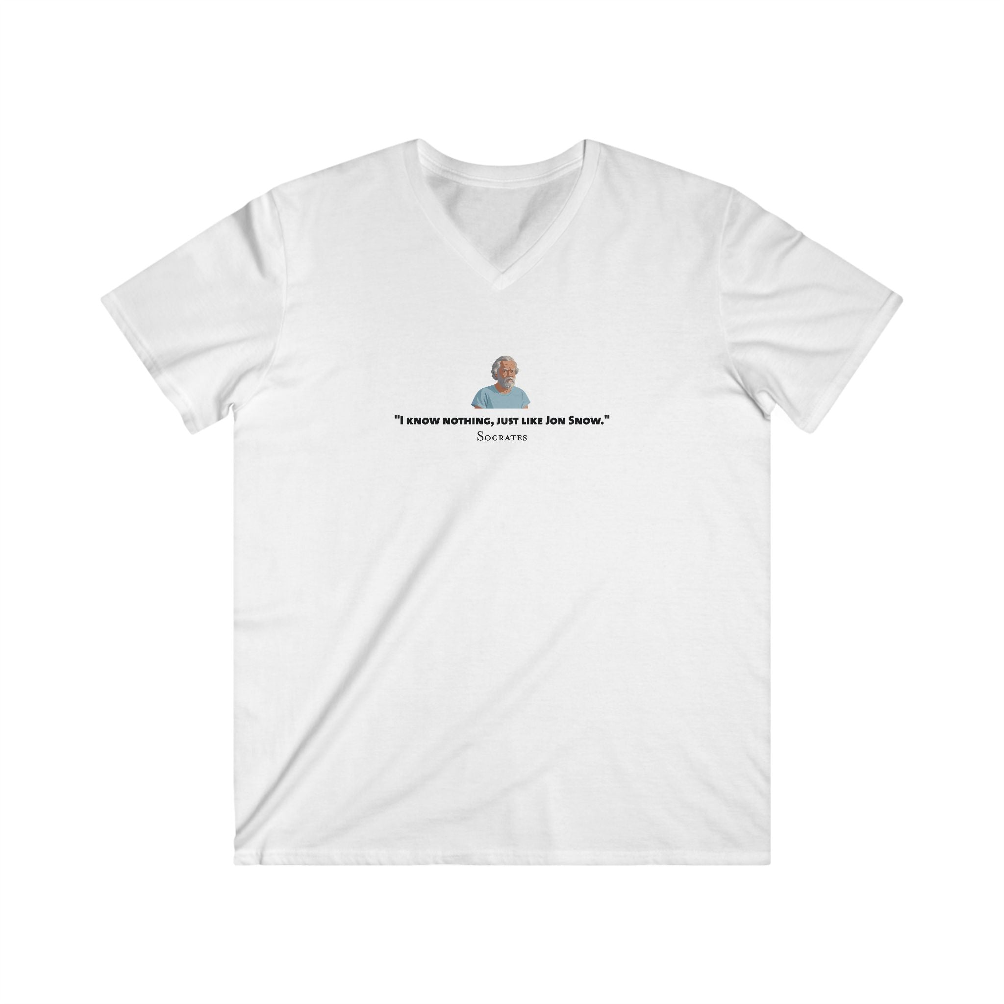 I Know Nothing - Socrates Men’s V-Neck Tee