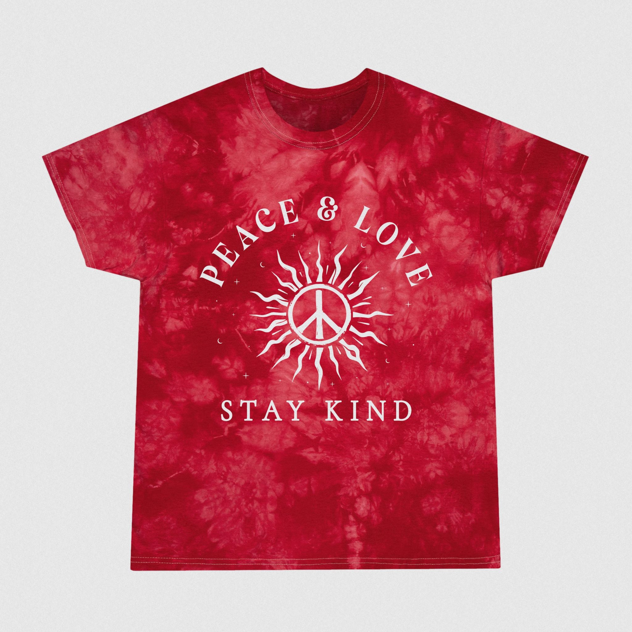 Crystal Tie-Dye Peace Sign Shirt for Men