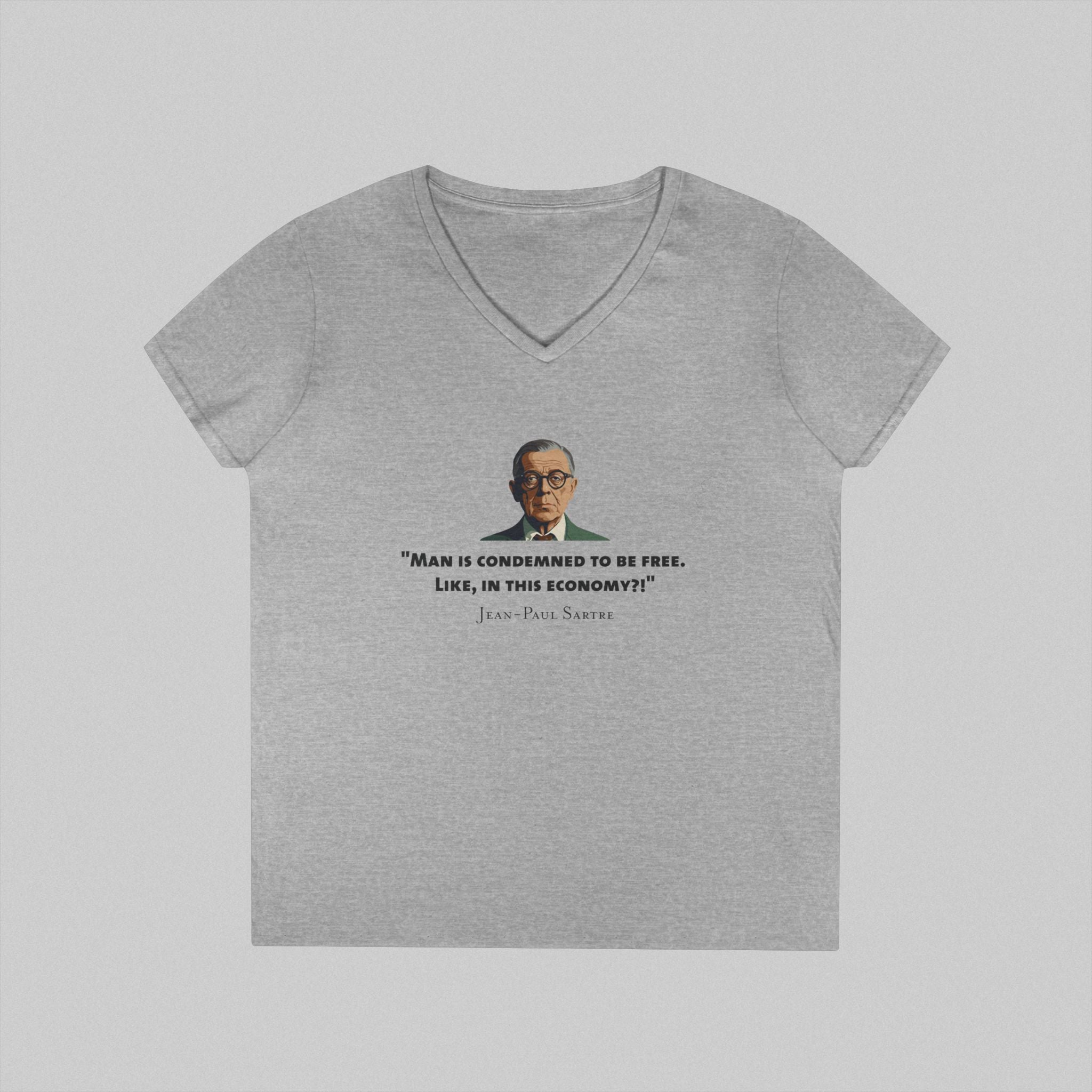 Sartre’s Reality Women's V-Neck T-Shirt