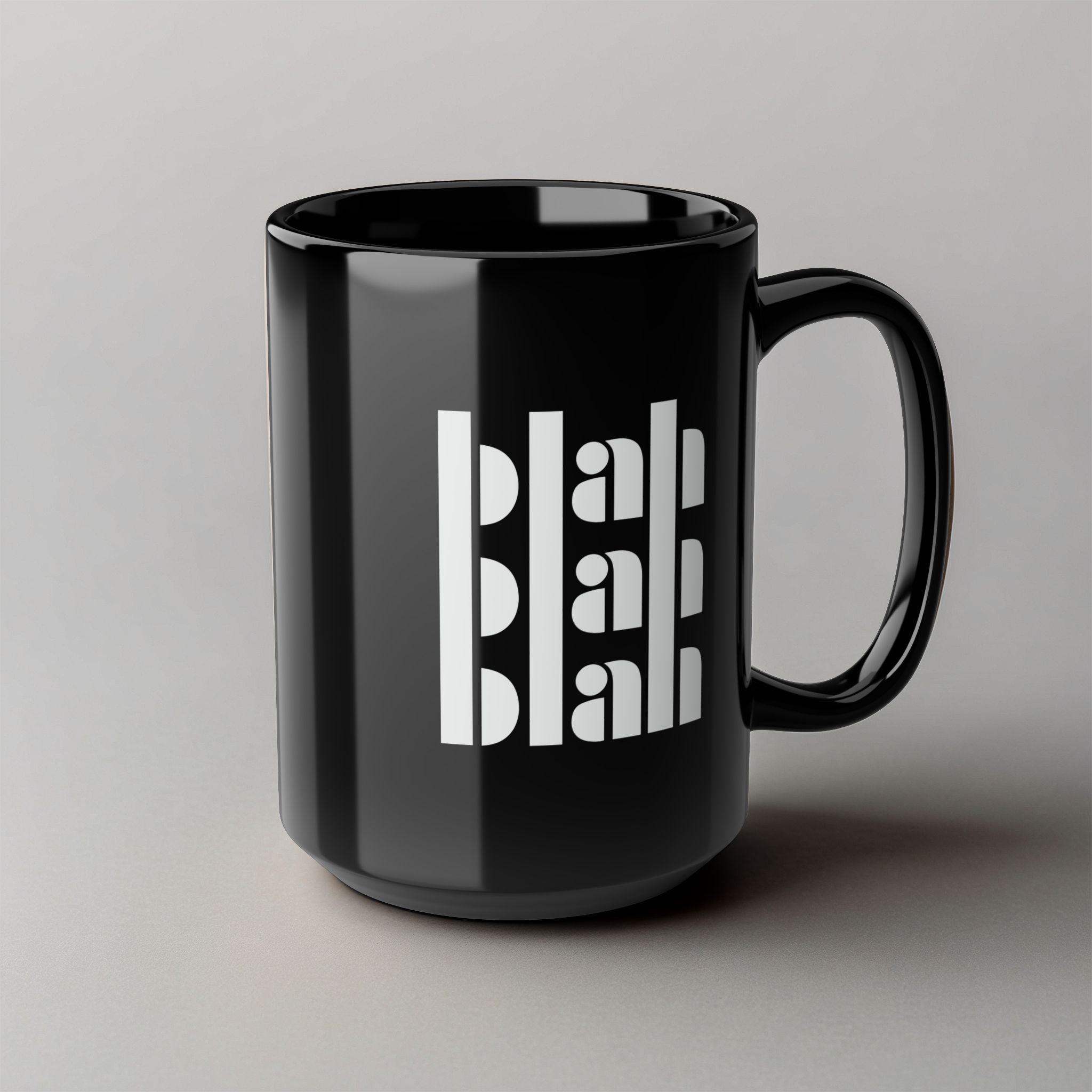 Blah Blah Blah! Black Mug