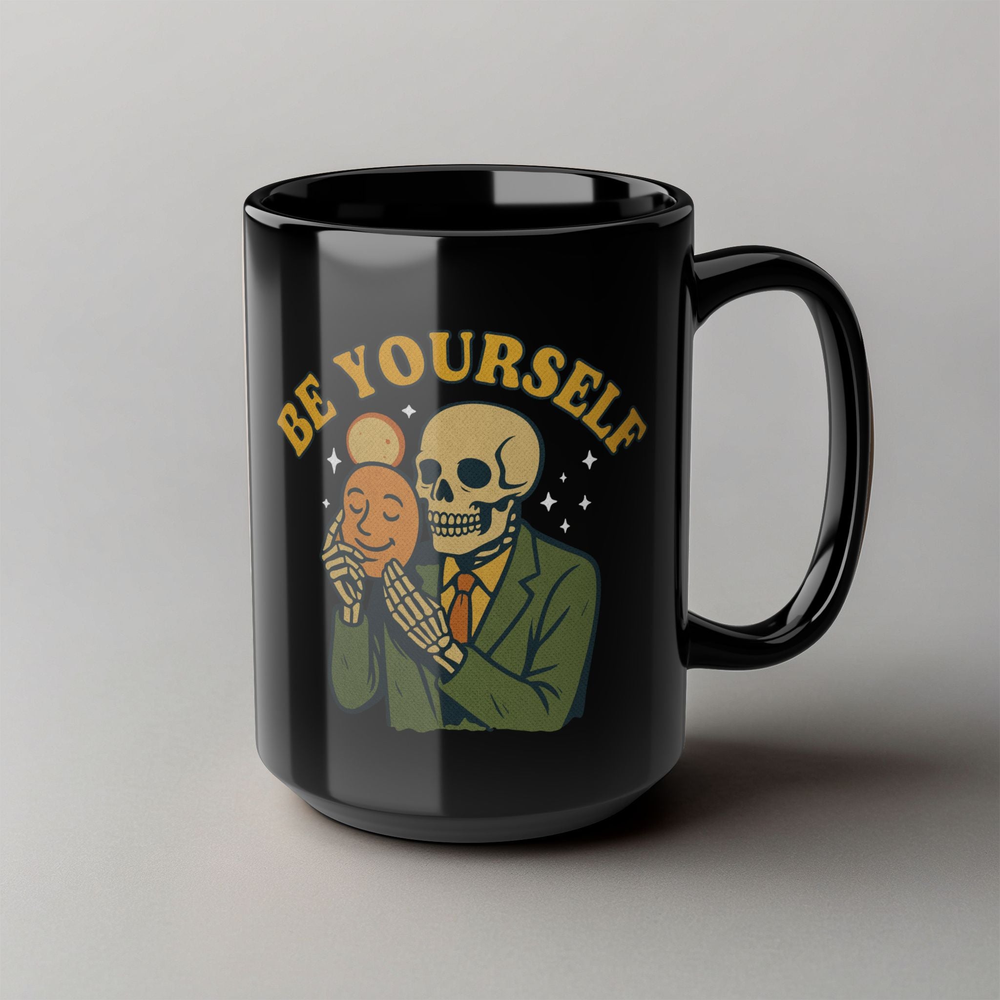 Be Yourself! Black Mug