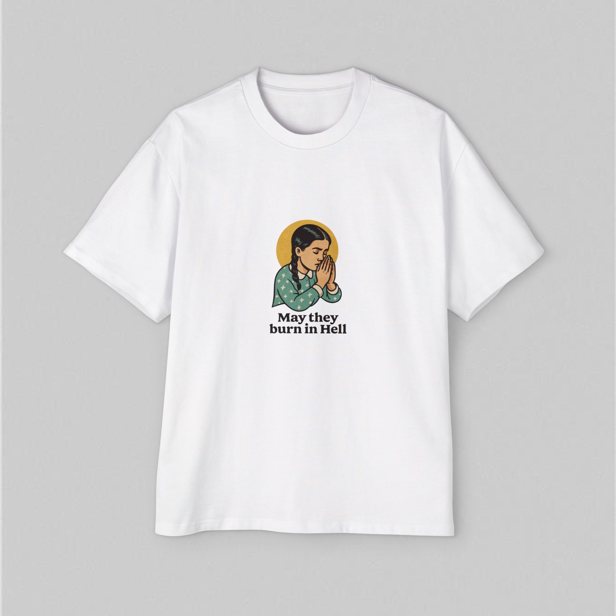 May They Burn in Hell! Men’s Oversized T-Shirt