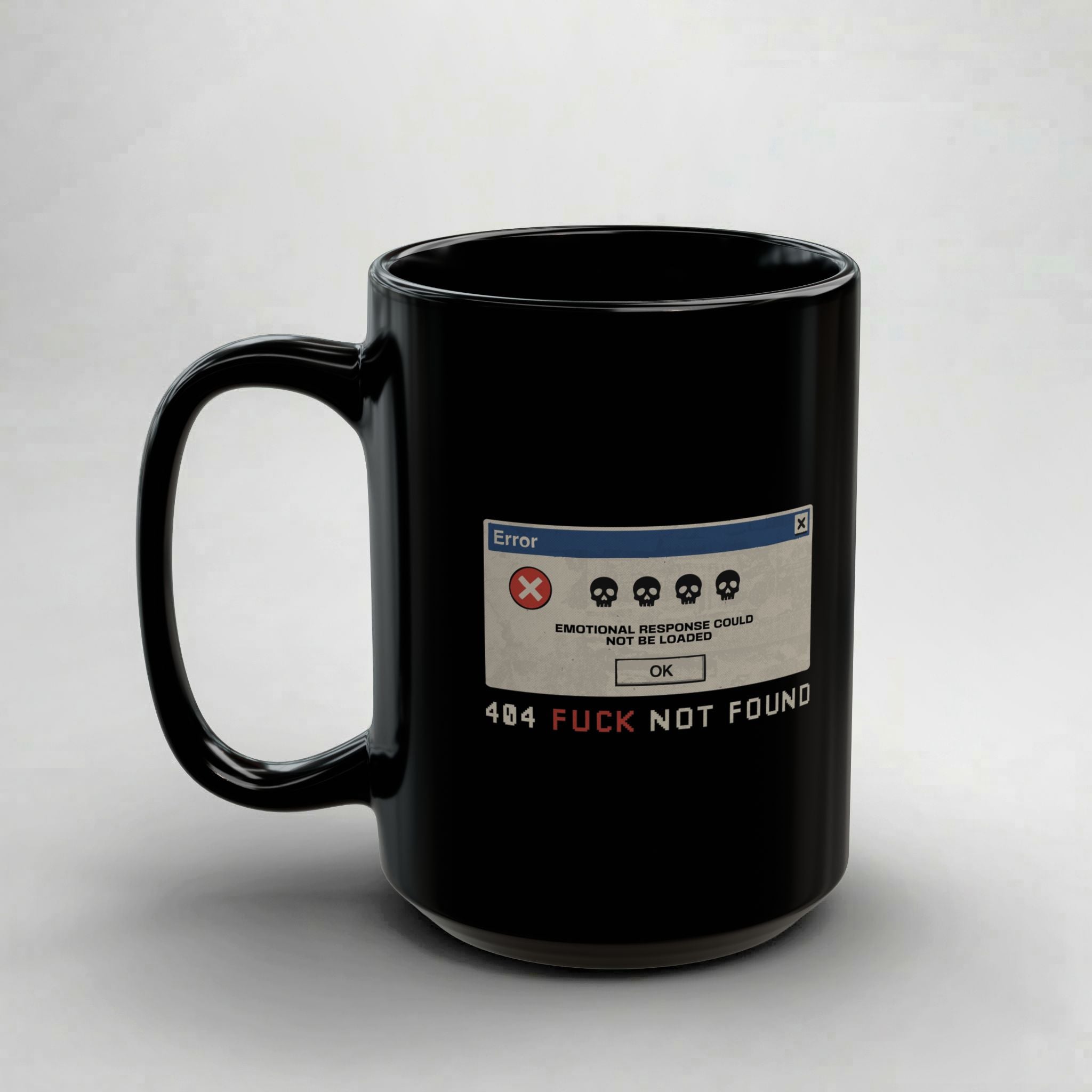 404 Fuck Not Found! Black Mug