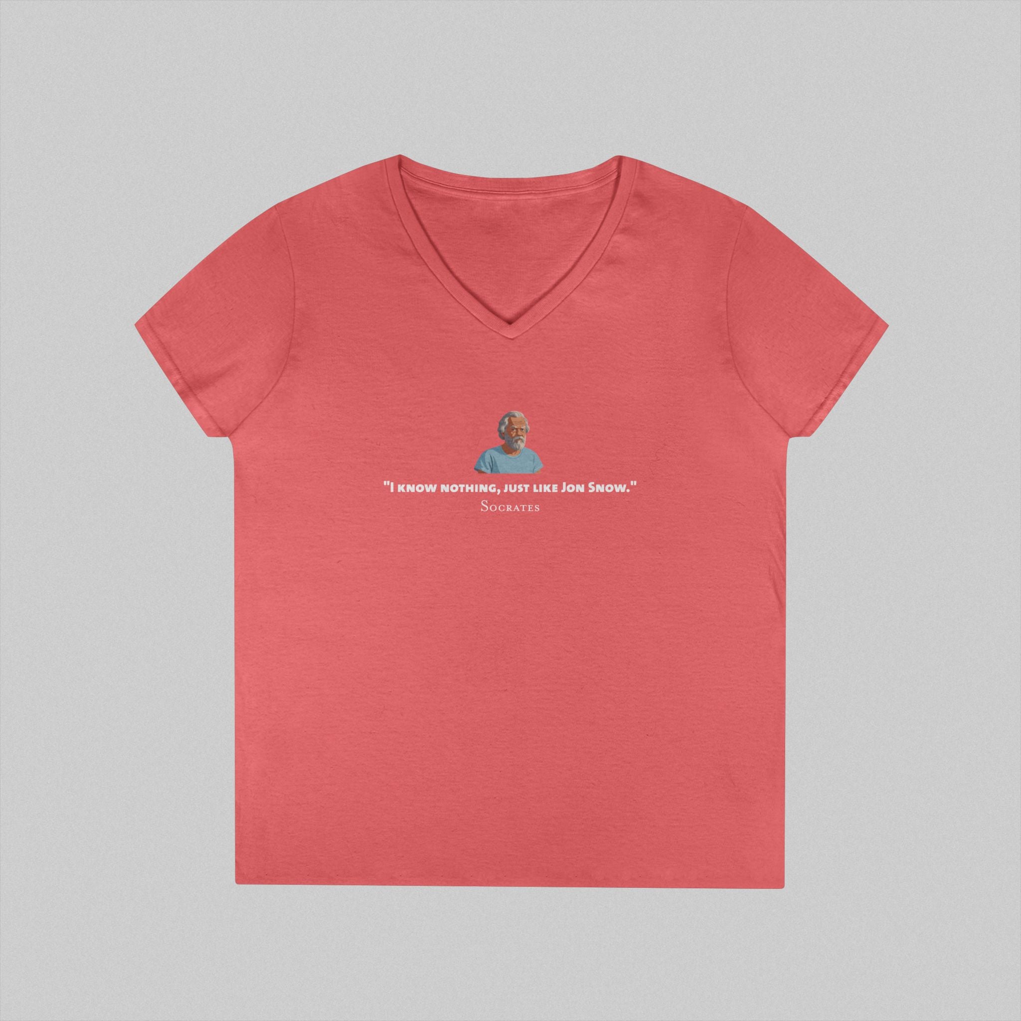 I Know Nothing - Socrates Women’s V-Neck Tee