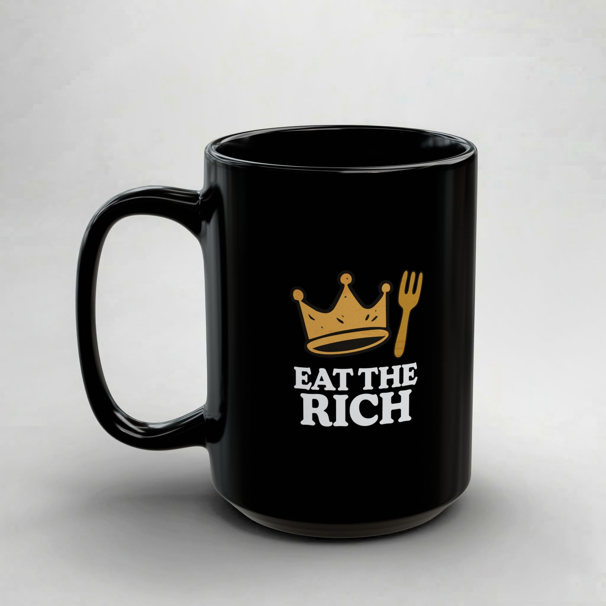 Eat The Rich! Black Mug