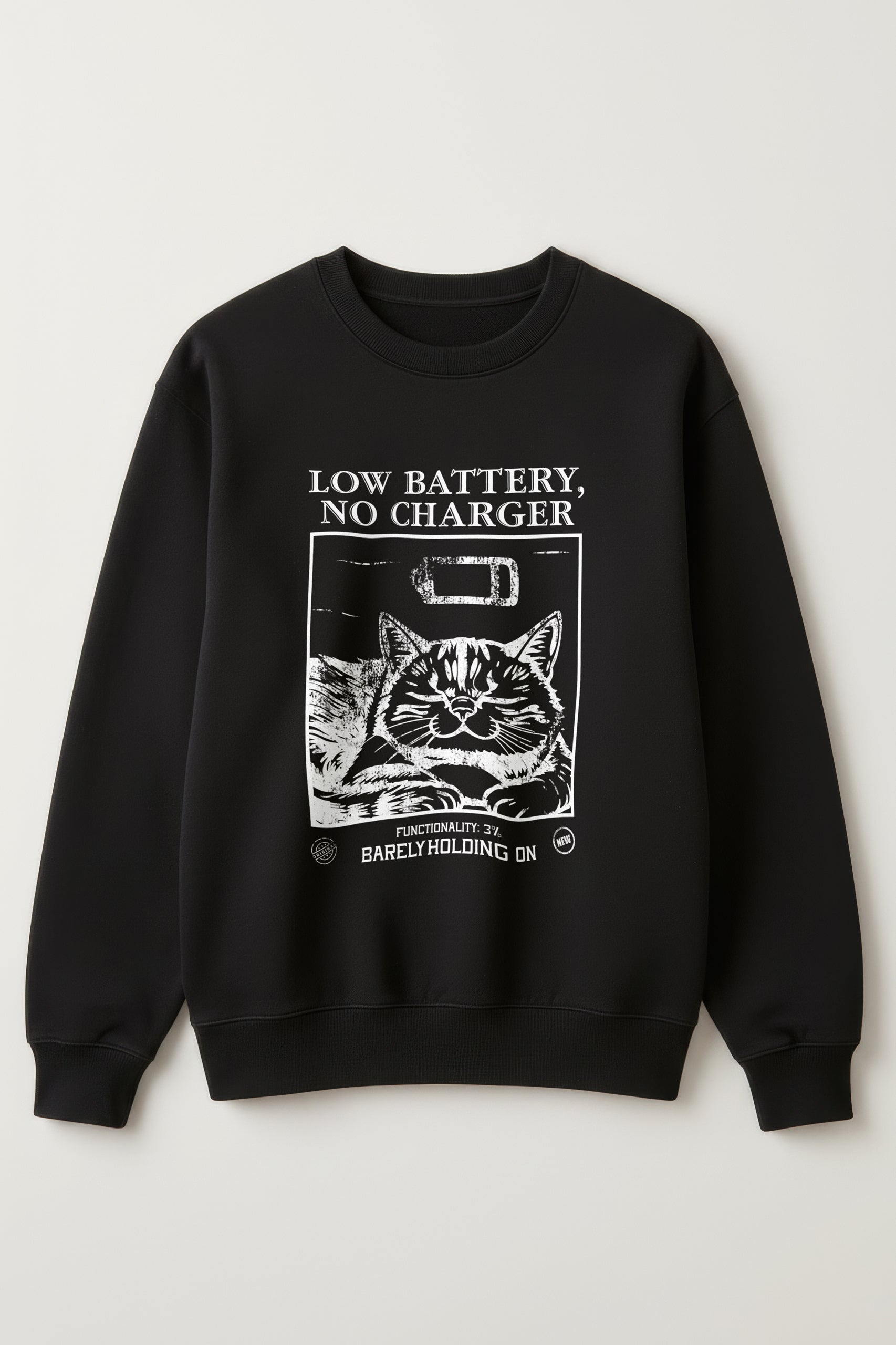 Low Battery Vintage Sweatshirt for Women