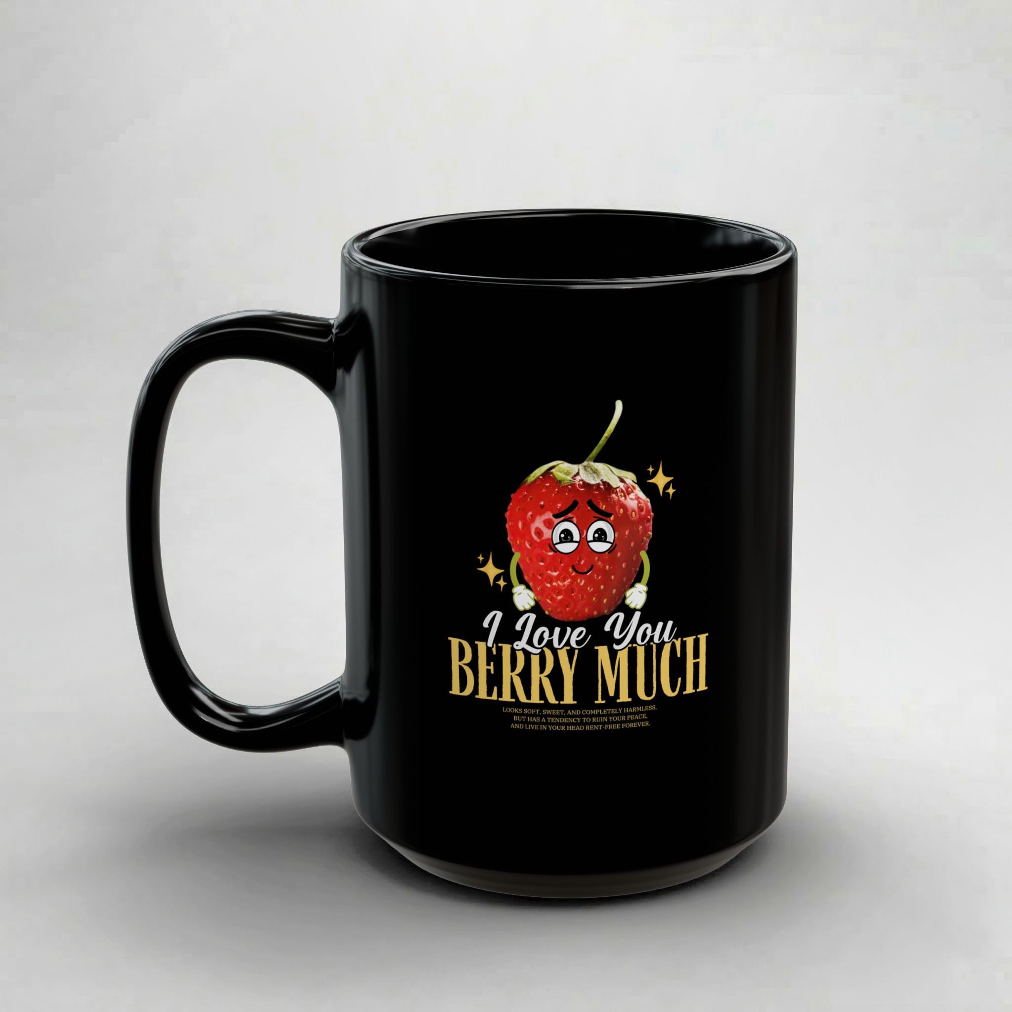 Berry Much! Black Mug