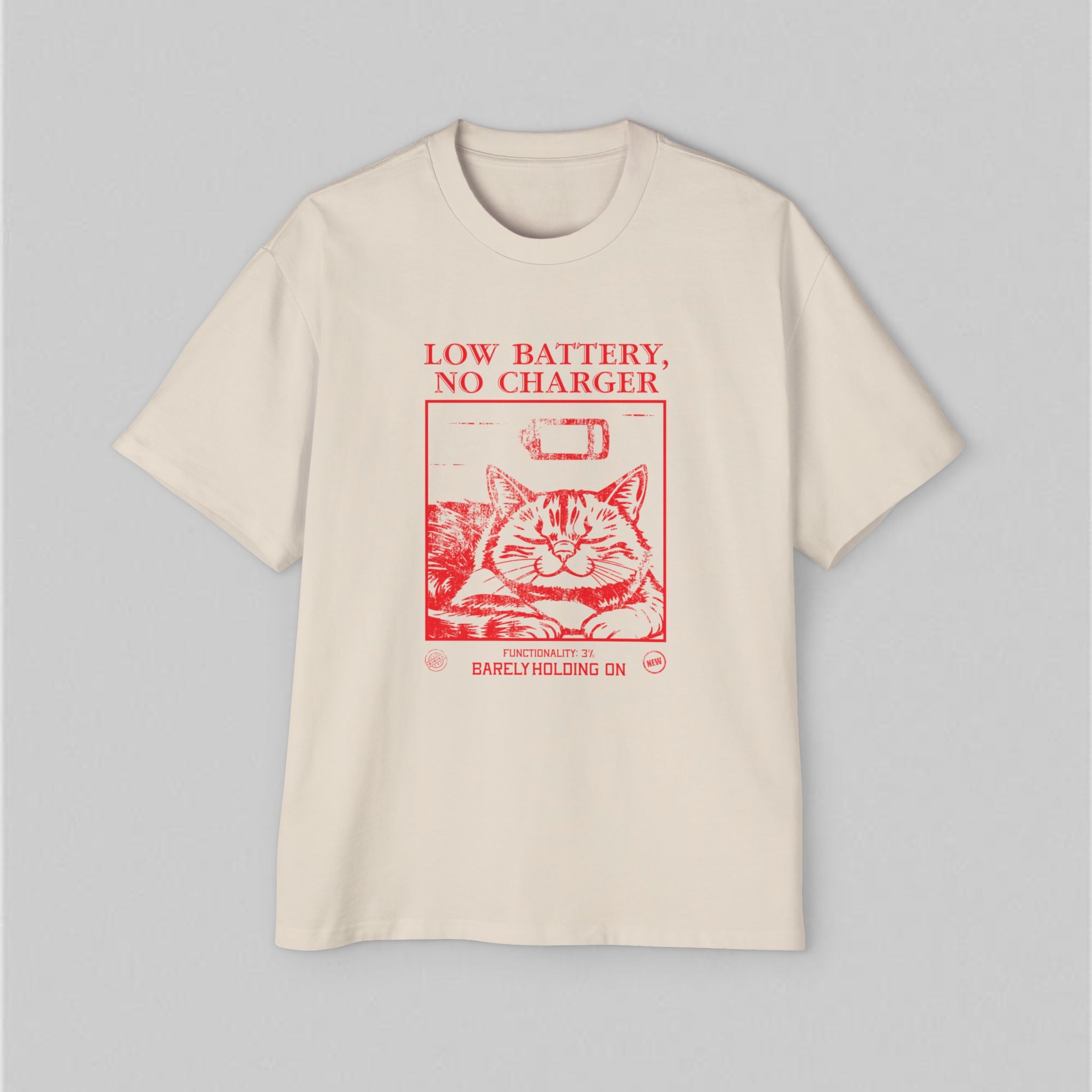Low Battery Vintage Women's Oversized T-Shirt