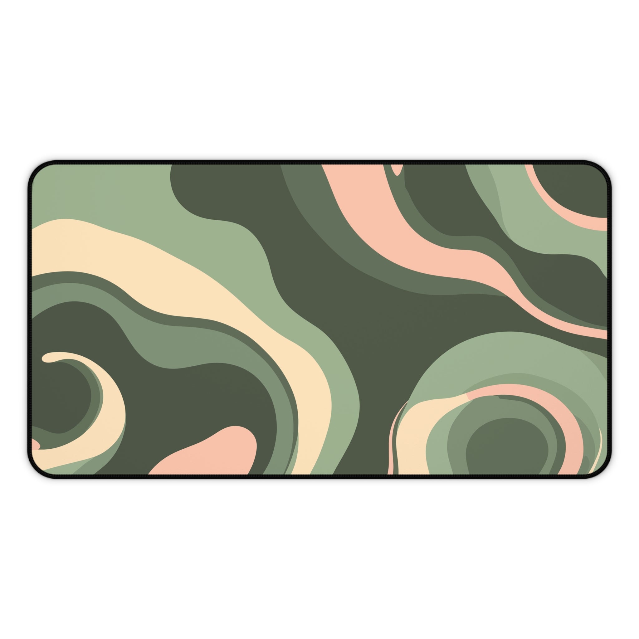 Retro Liquid Swirl Desk Mat