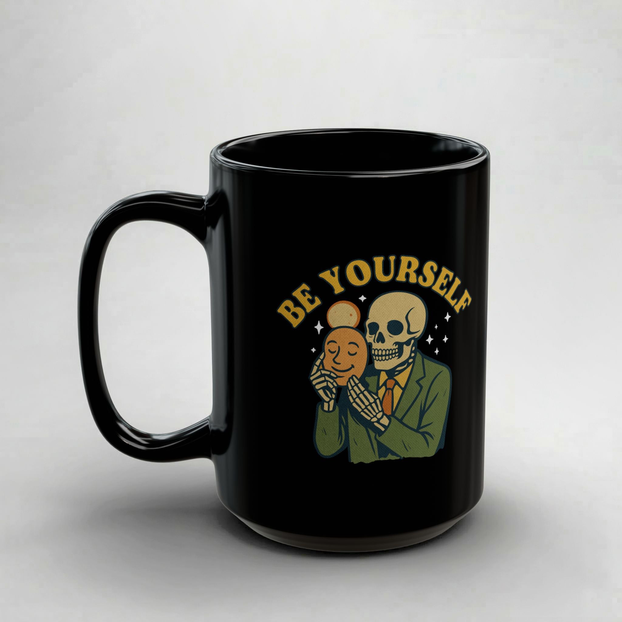 Be Yourself! Black Mug