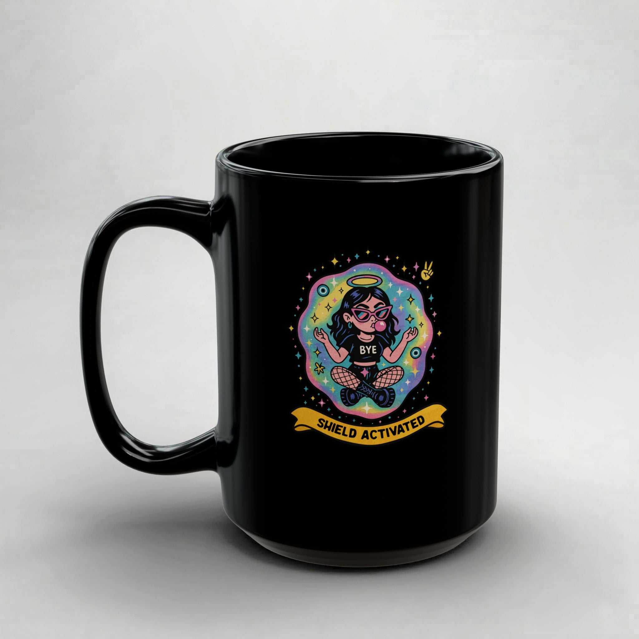 My Aura Repels Bullshit! Black Mug
