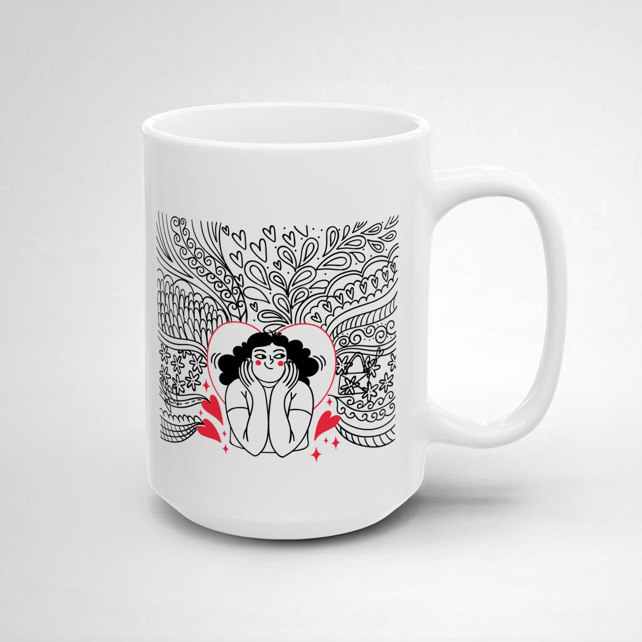 Ah, Love! White Mug