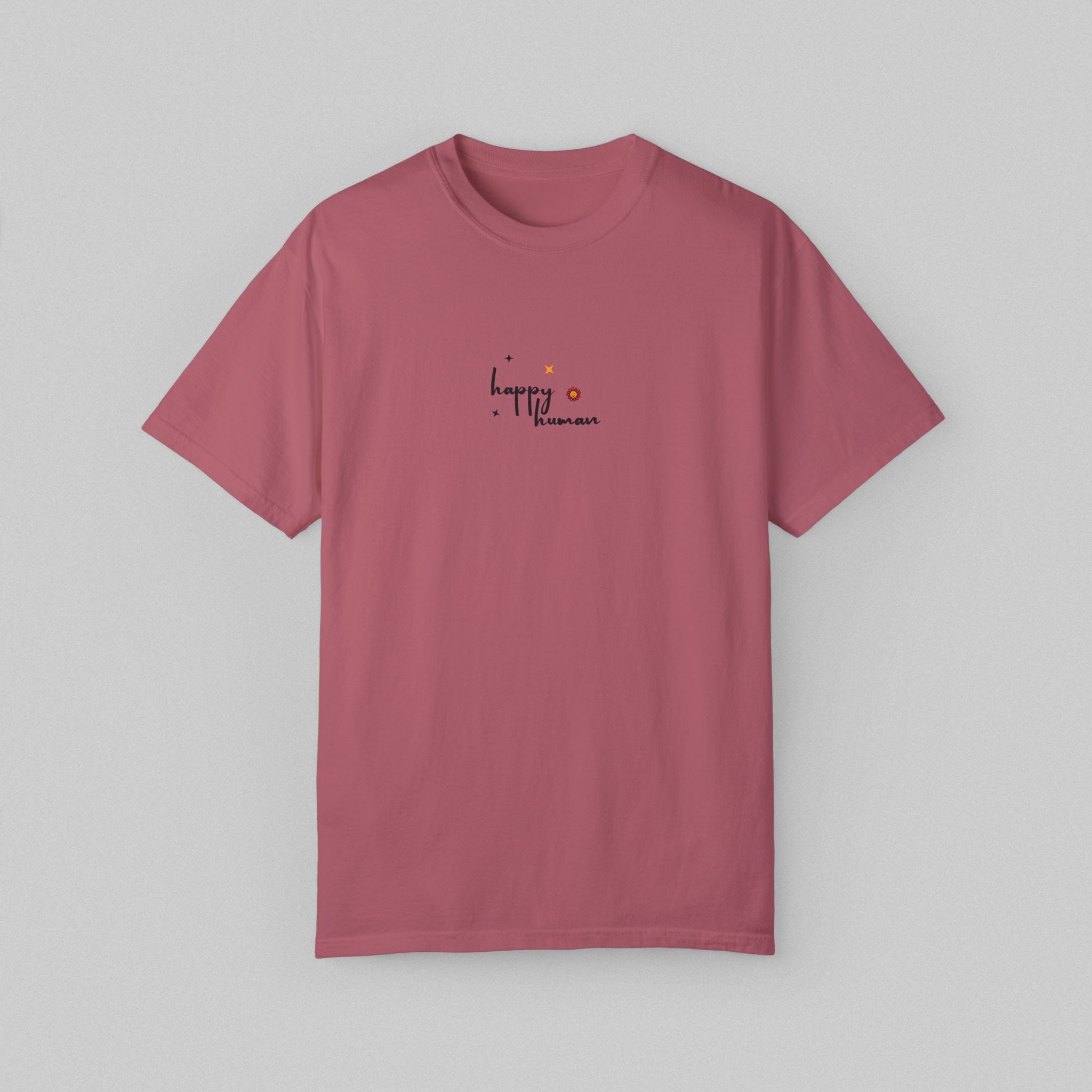 Happy Human! Women’s Comfort Color Dyed T-Shirt