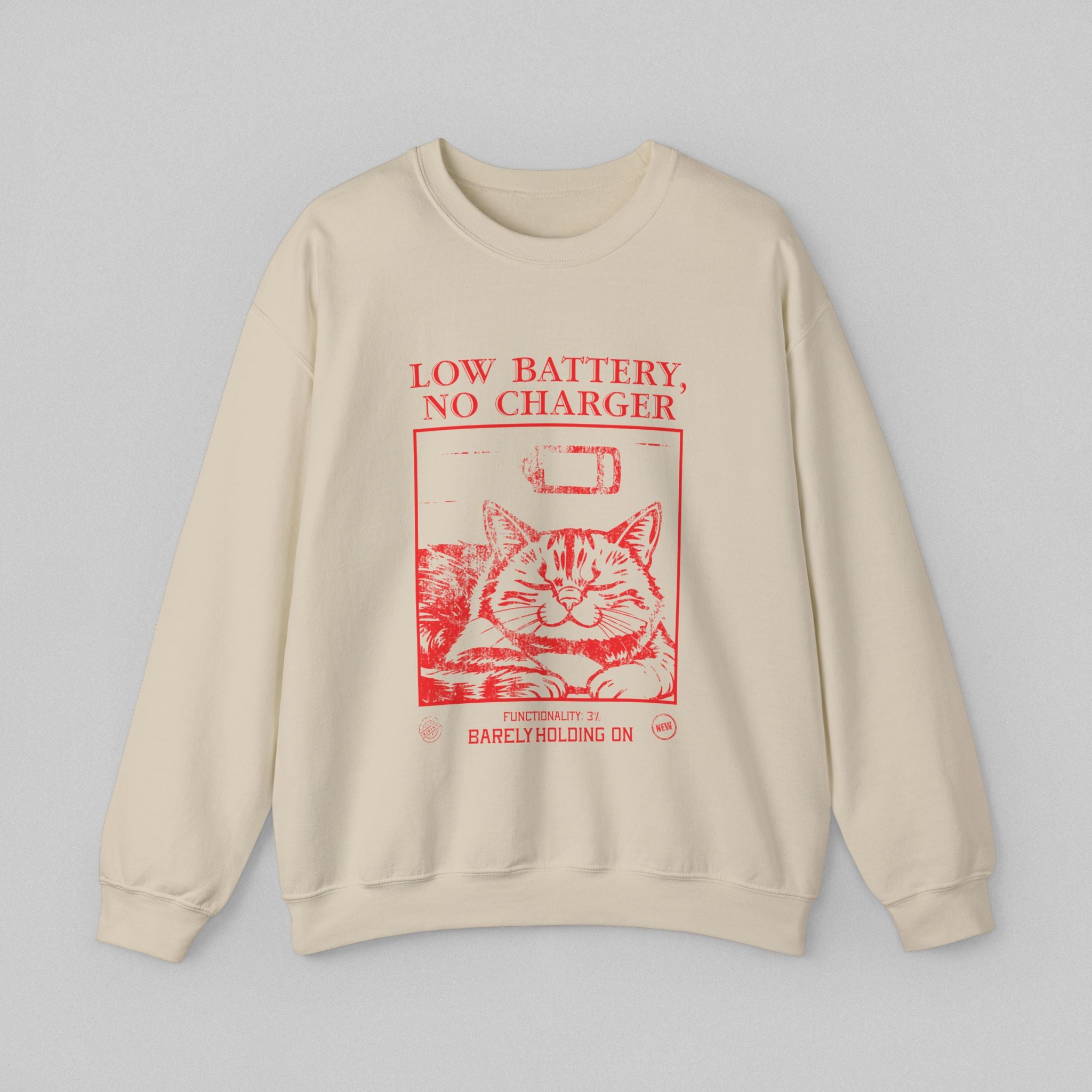 Low Battery Vintage Sweatshirt for Women