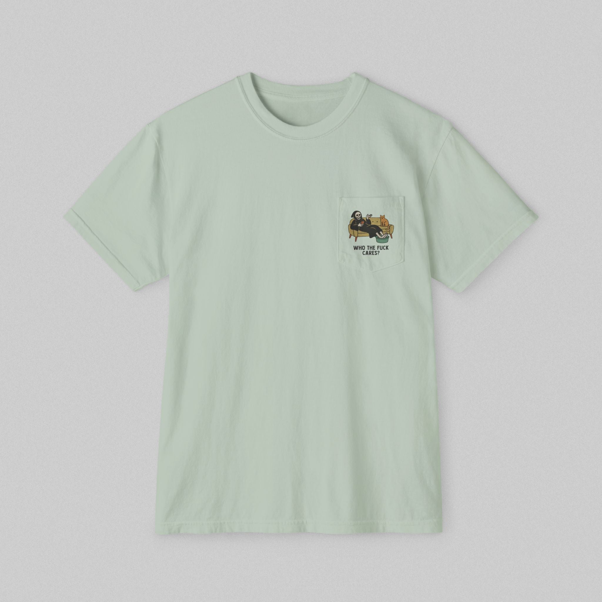 Who the Fuck Cares? Women's Pocket T-Shirt