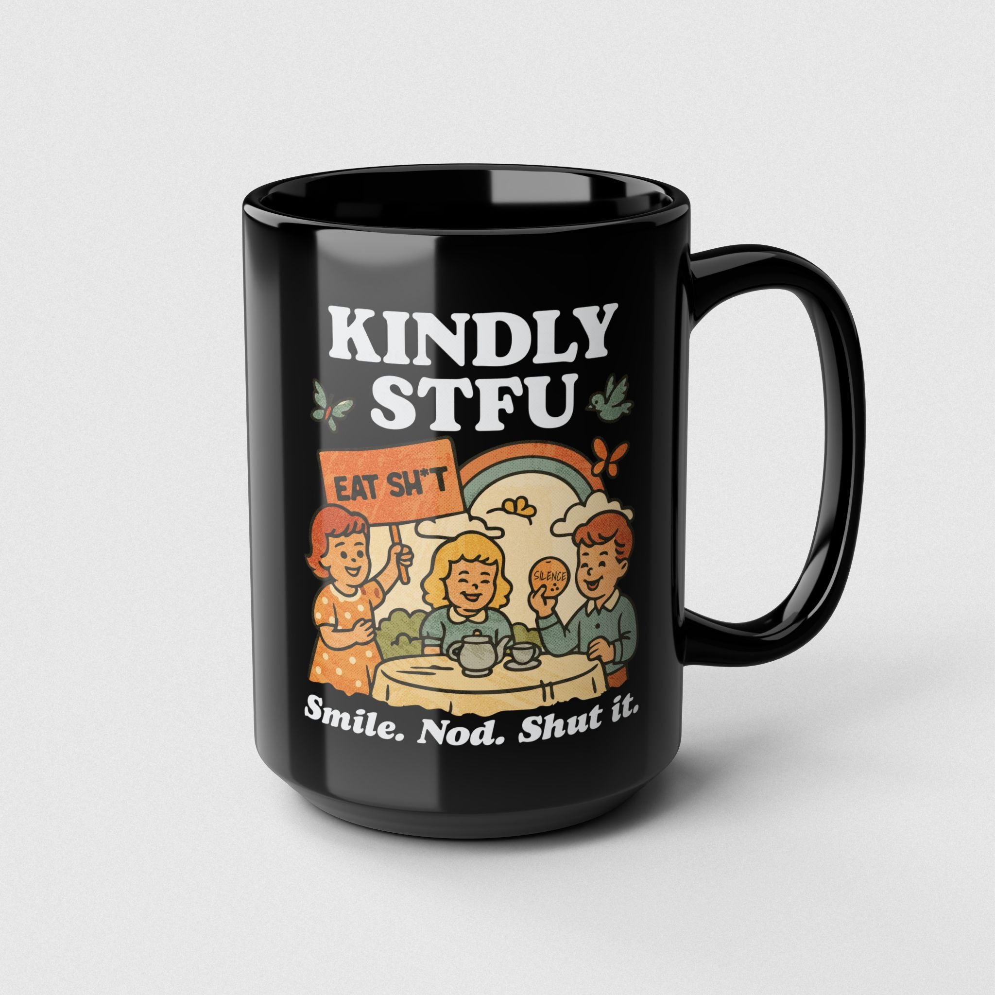 Kindy STFU! Black Mug