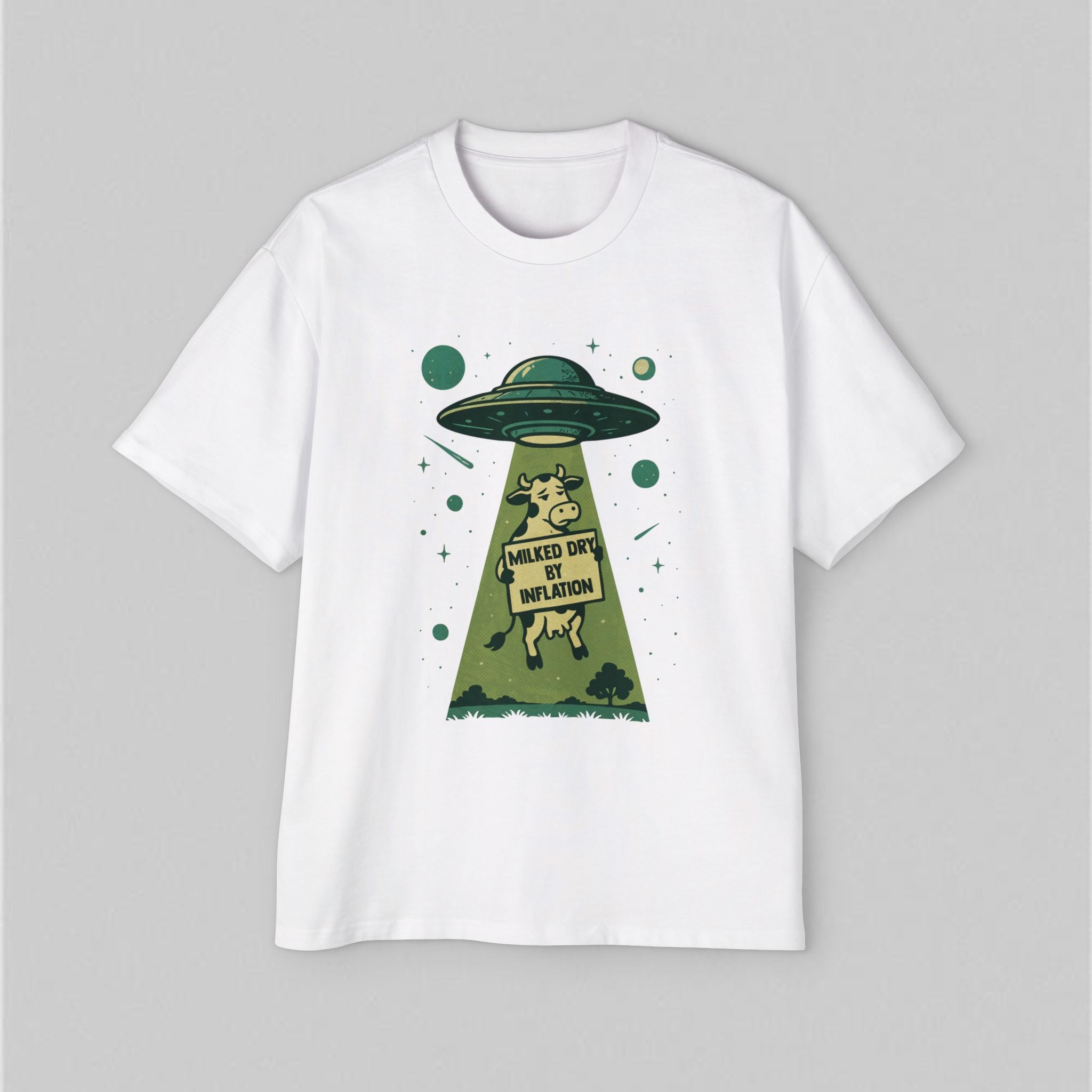 Milked Dry By Inflation! Men’s Oversized T-Shirt