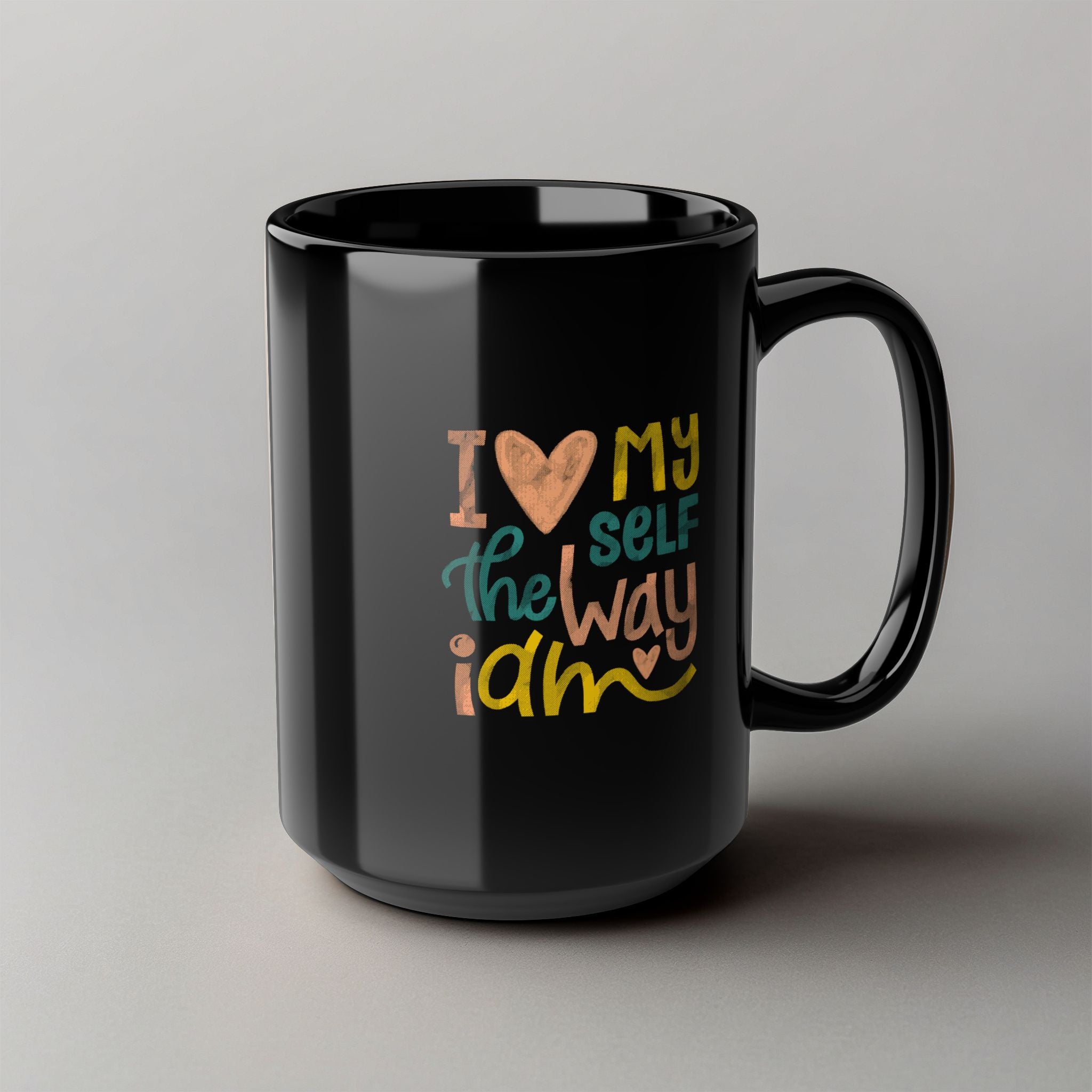 I Love Myself! Black Mug