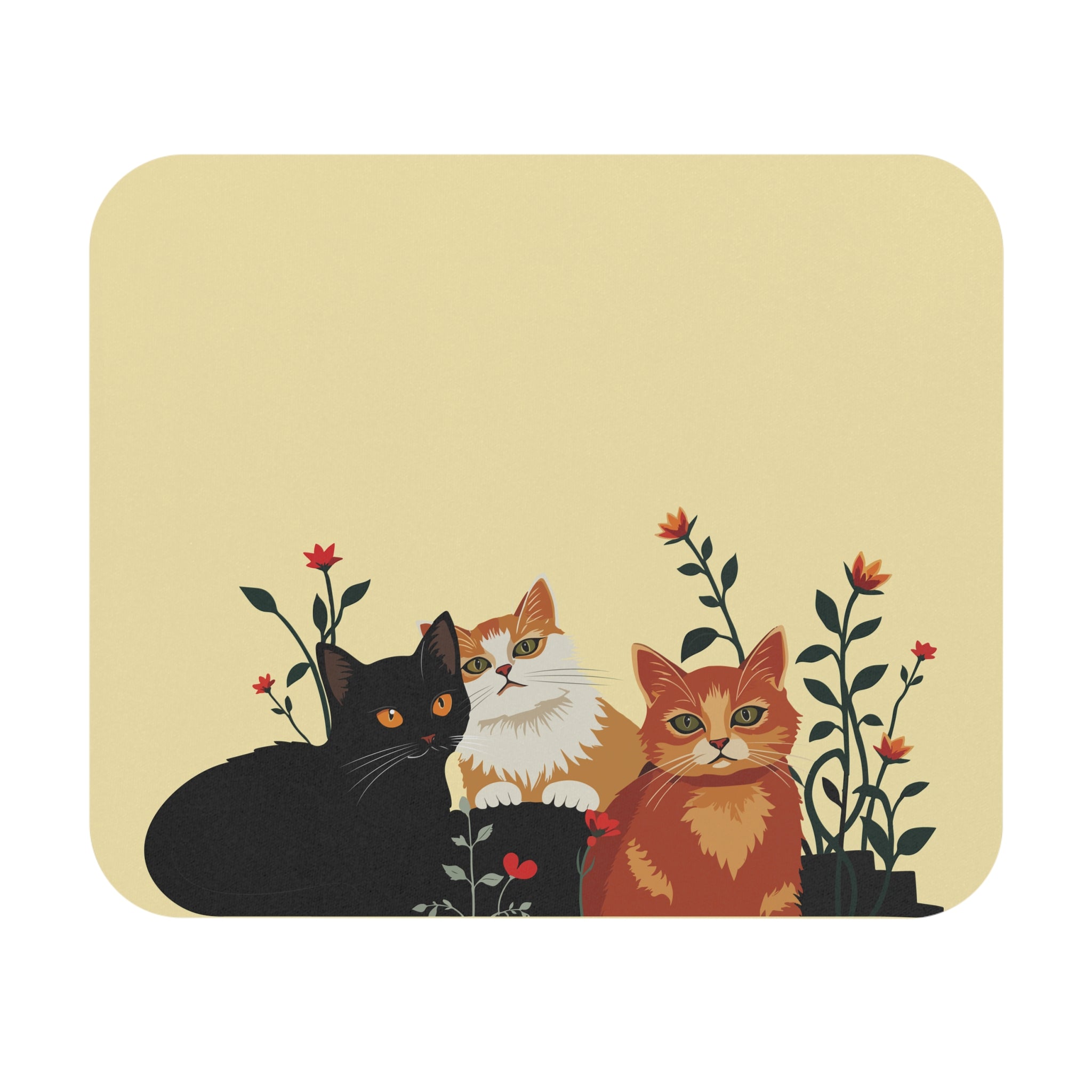 Plants and Cats Mouse Pad