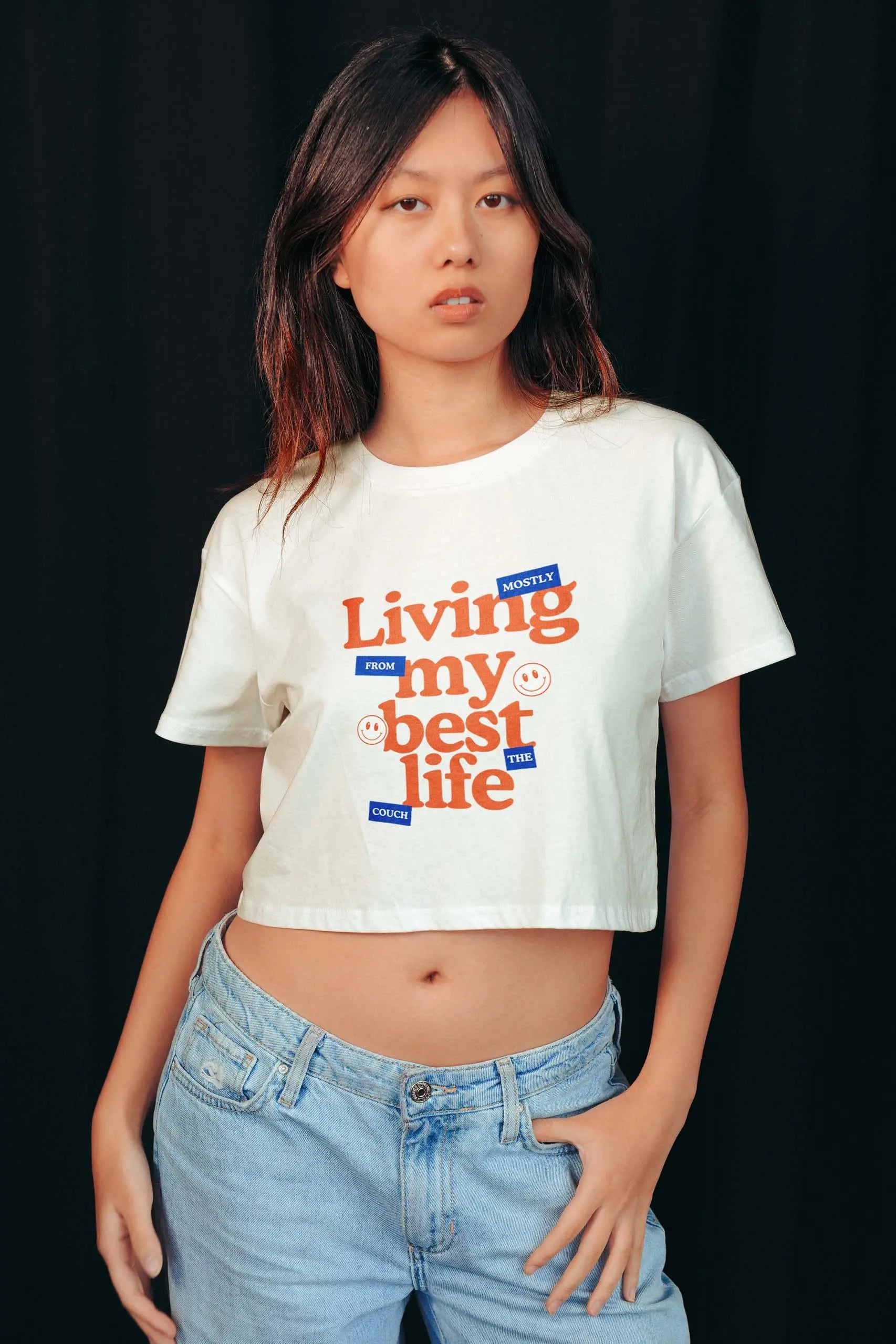 Living My Best Life Crop Tee