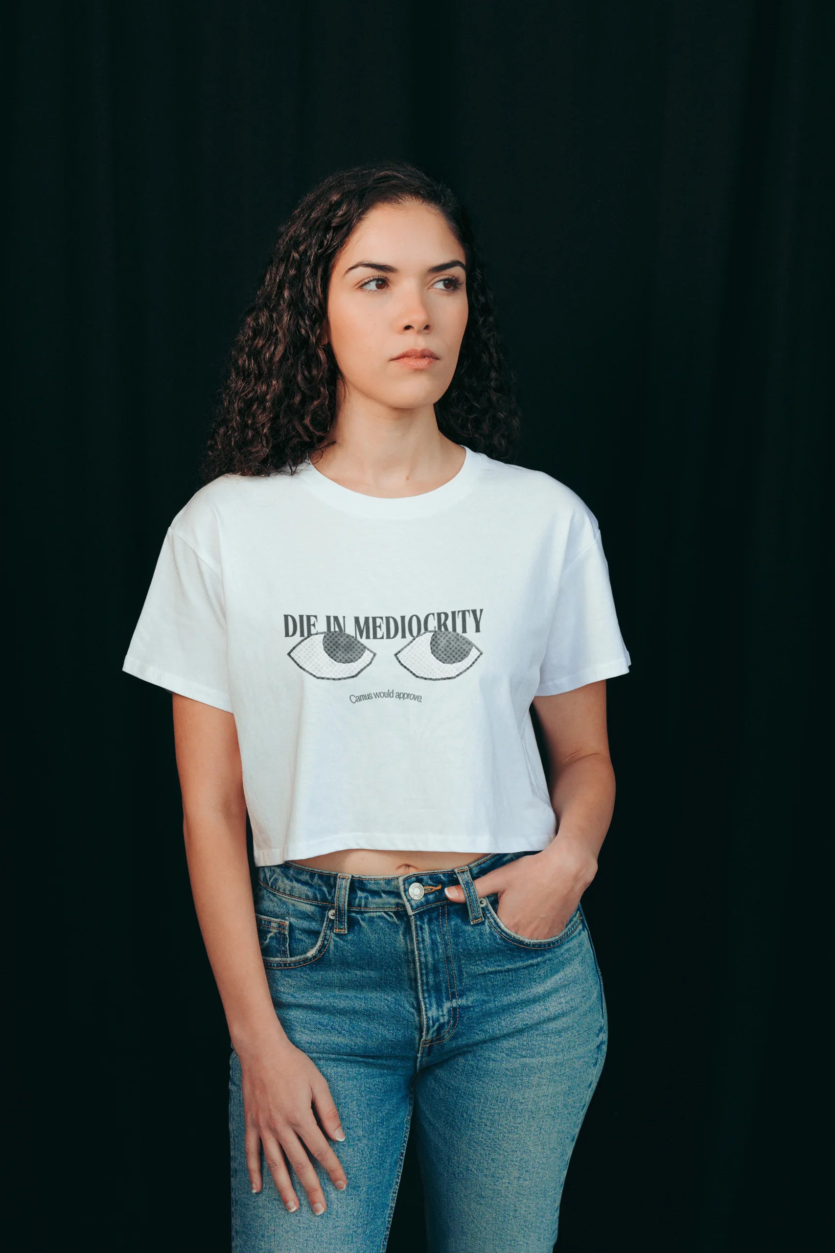 Die In Mediocrity! Crop Tee