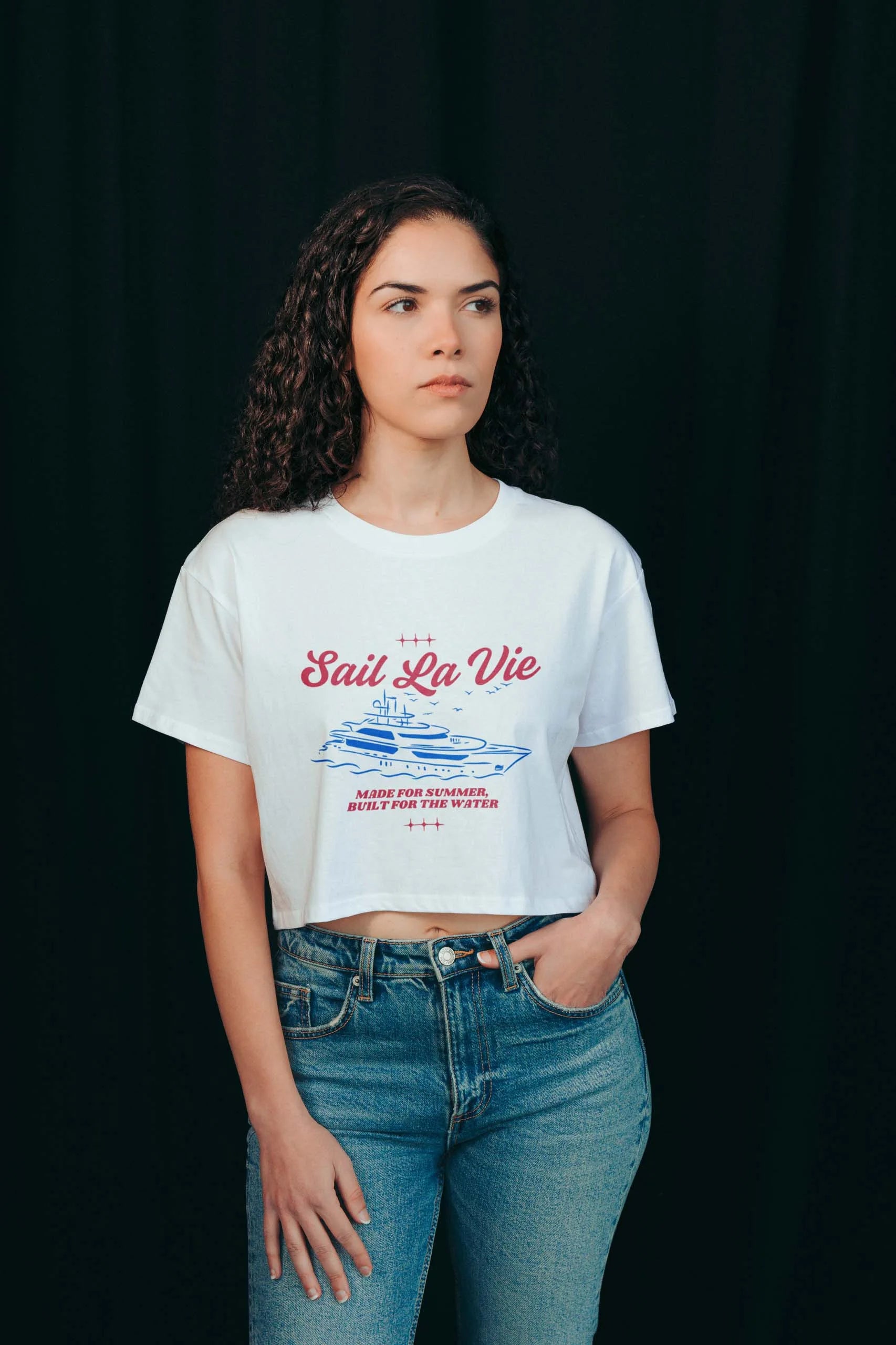 Sail La Vie! Crop Tee
