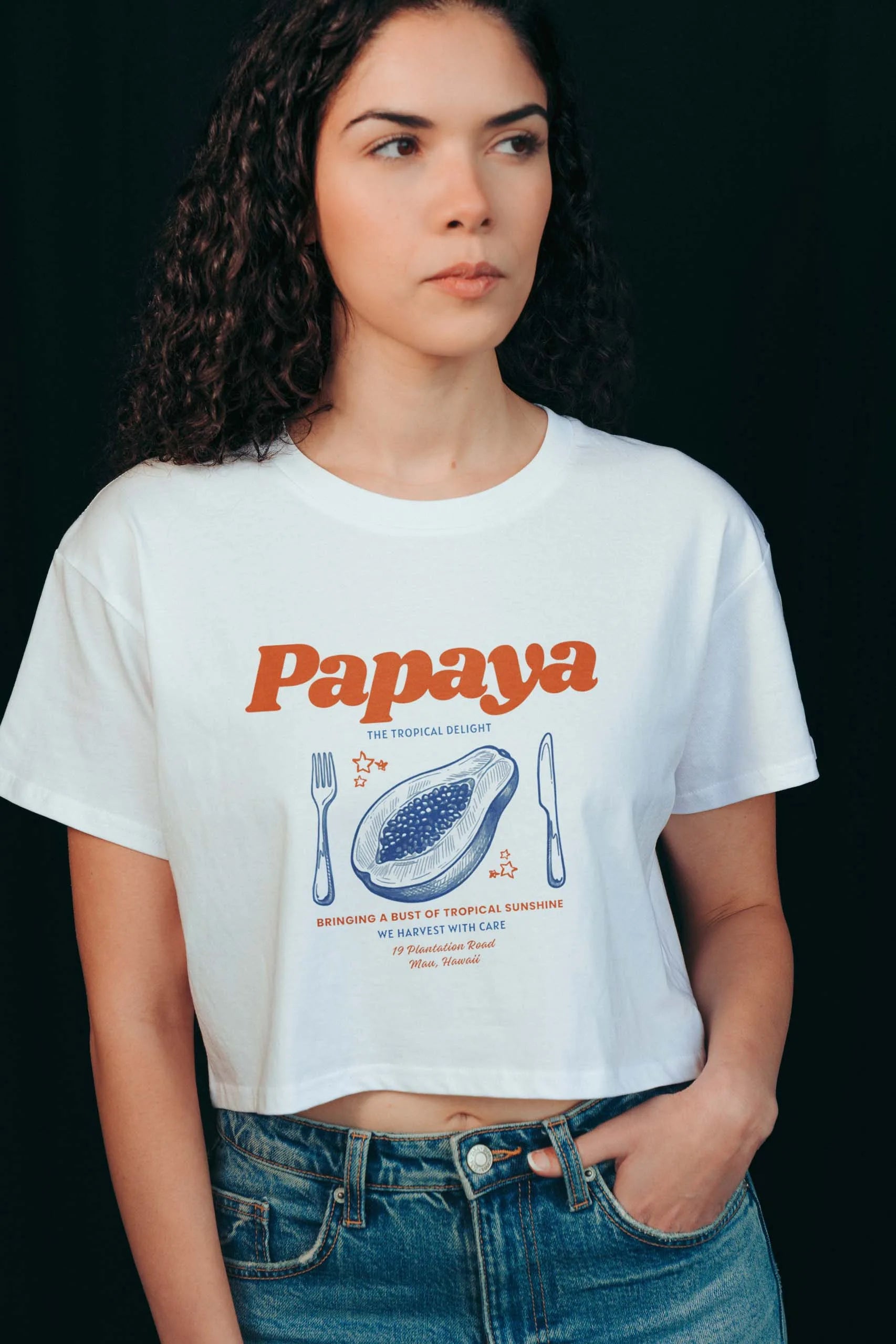 Papaya! Crop Tee